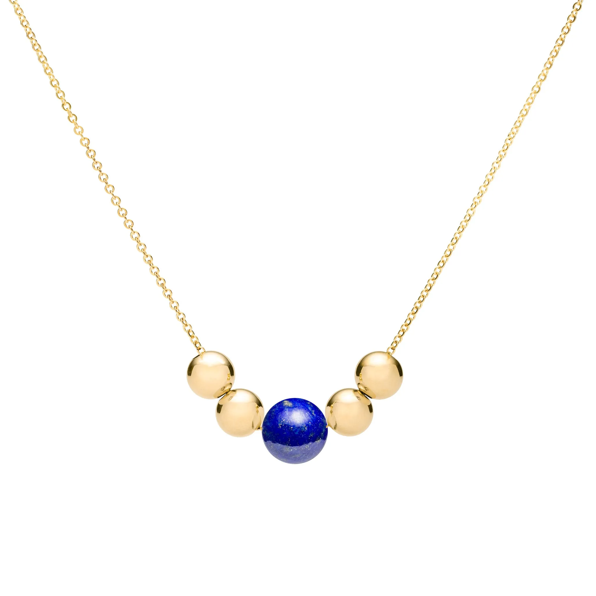 Bristol Bead Lapis Necklace in 14k Gold (September) sold by Haverhill