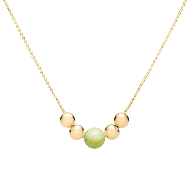 Bristol Bead Peridot Necklace in 14k Gold (August) sold by Haverhill
