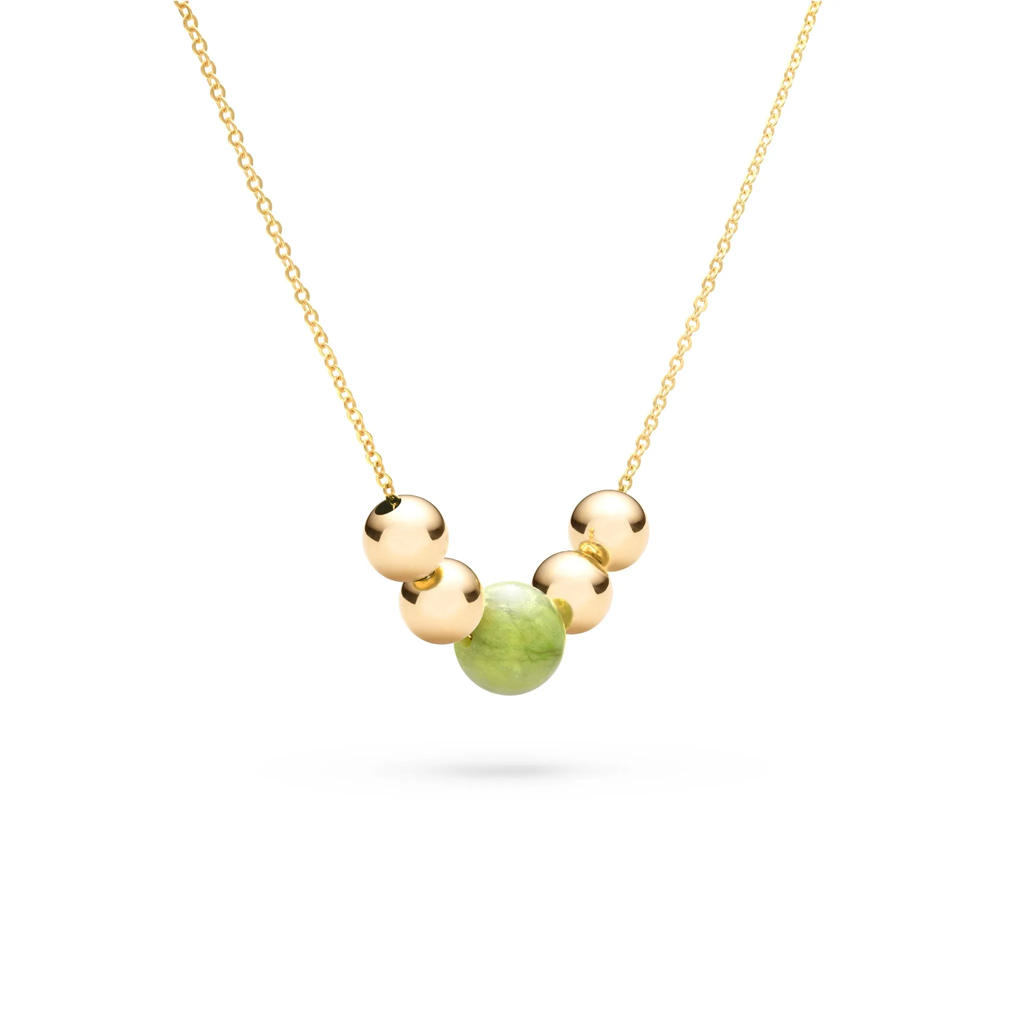 Bristol Bead Peridot Necklace in 14k Gold (August) sold by Haverhill product image thumbnail 4