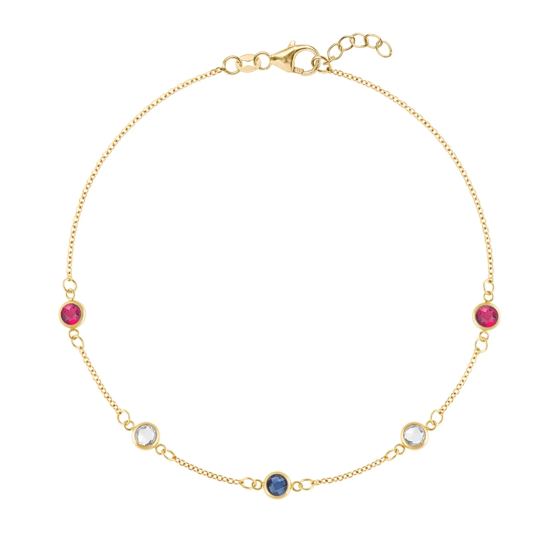Liberty 5 Stone Bracelet in 14k Gold sold by Haverhill