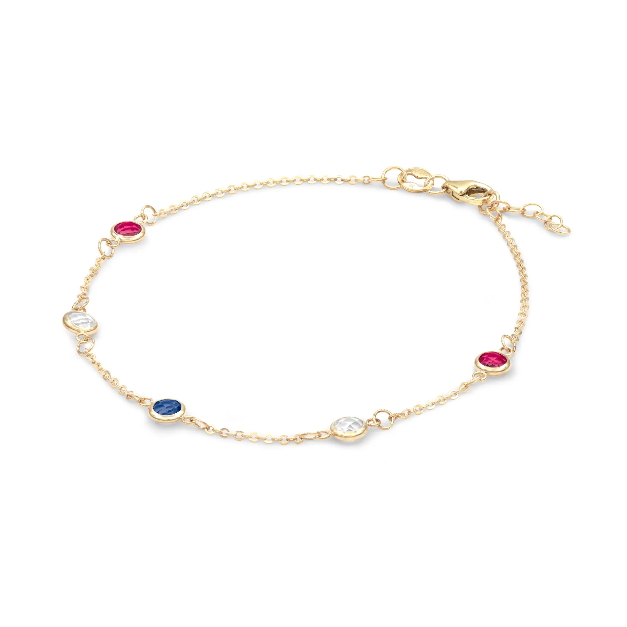 Liberty 5 Stone Bracelet in 14k Gold sold by Haverhill product image thumbnail 4
