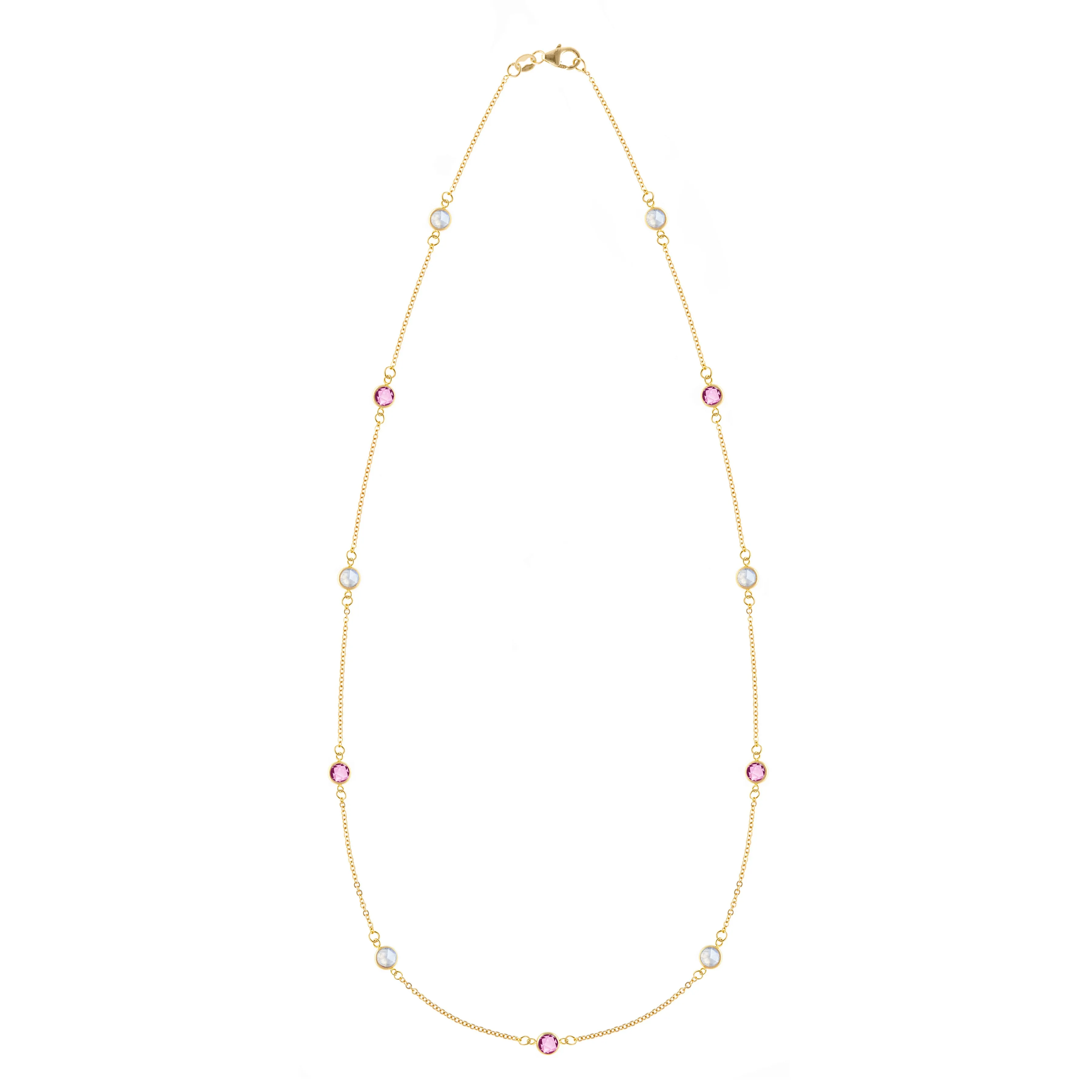 Pink Awareness Bayberry Necklace in 14k Gold sold by Haverhill