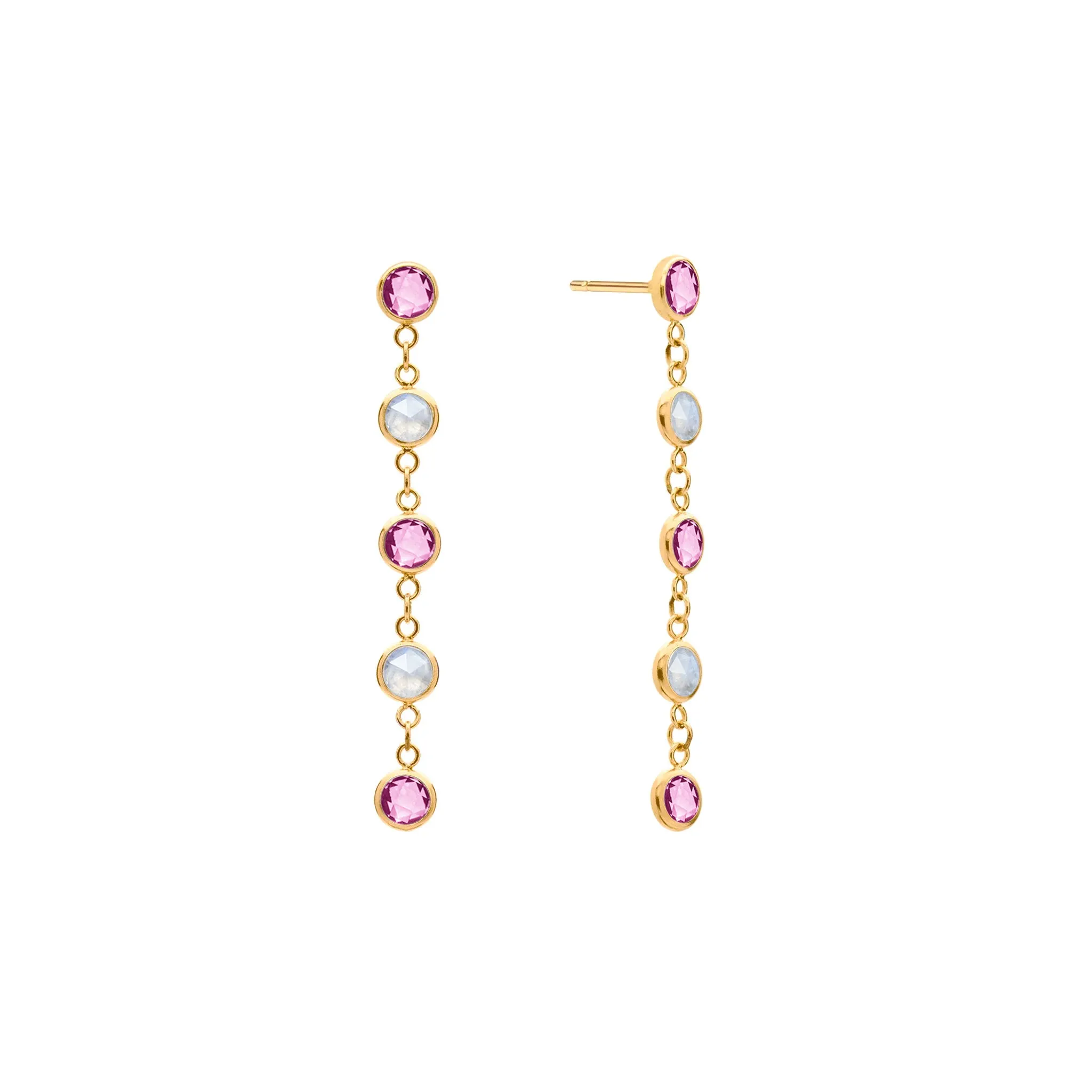 Pink Awareness Newport Earrings in 14k Gold sold by Haverhill