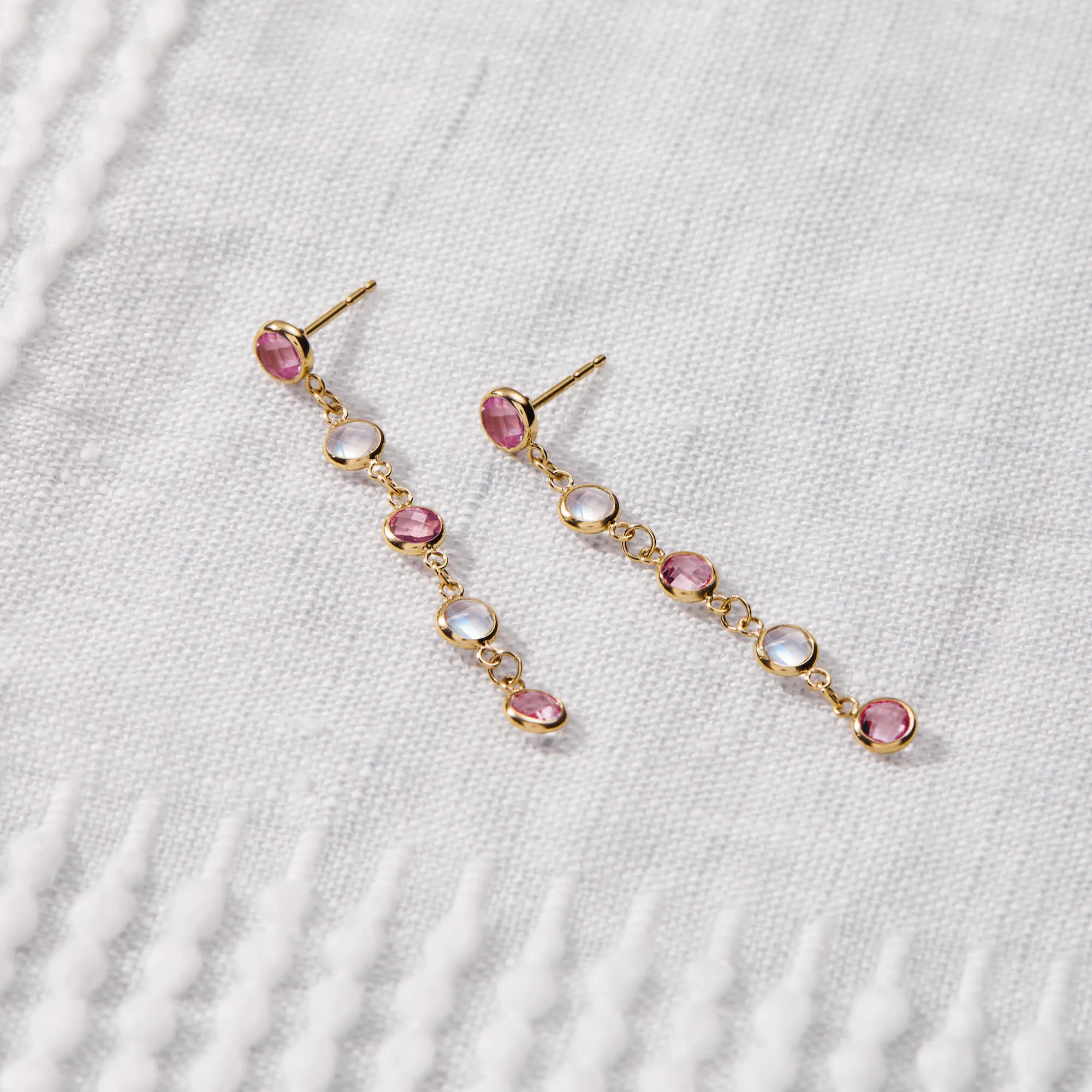 Pink Awareness Newport Earrings in 14k Gold sold by Haverhill product image thumbnail 3