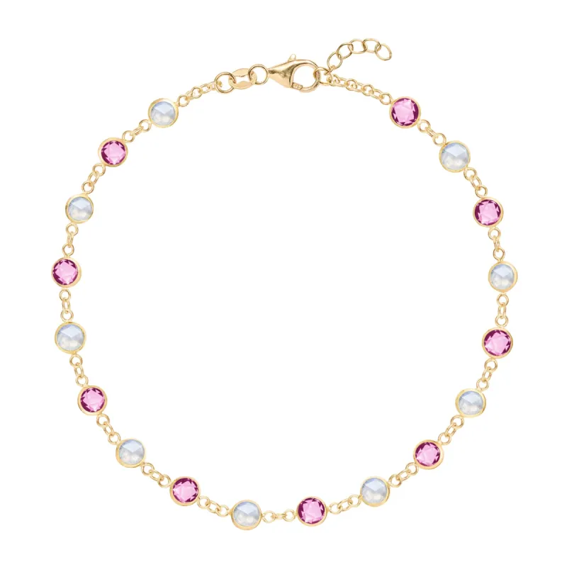 Pink Awareness Newport Bracelet in 14k Gold sold by Haverhill