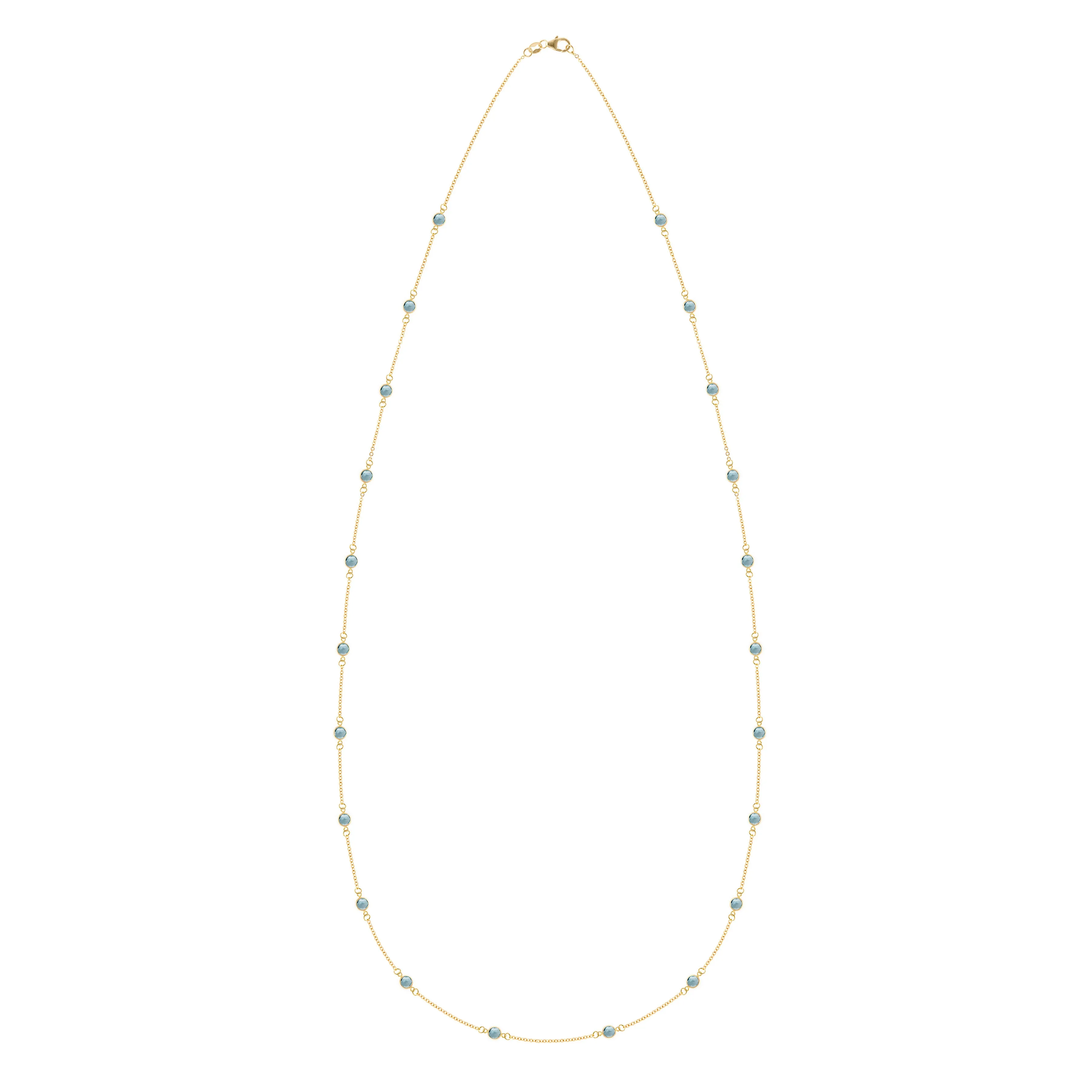 Bayberry Nantucket Blue Topaz Long Necklace in 14k Gold (December) sold by Haverhill product image thumbnail 4