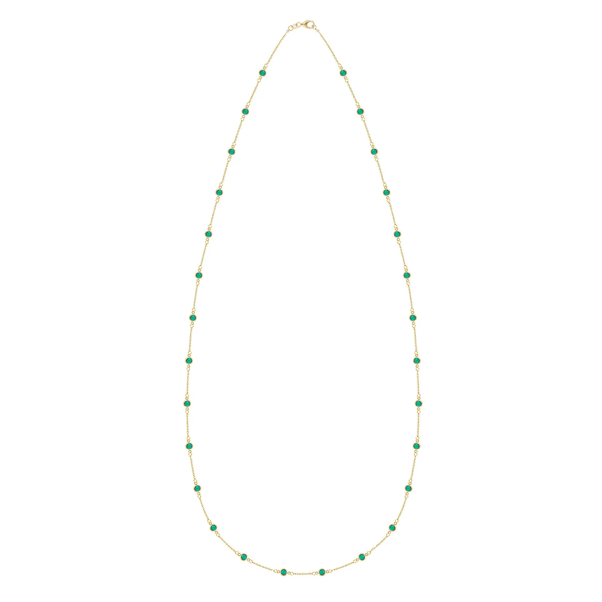 Bayberry Emerald Long Necklace in 14k Gold (May) sold by Haverhill product image thumbnail 4