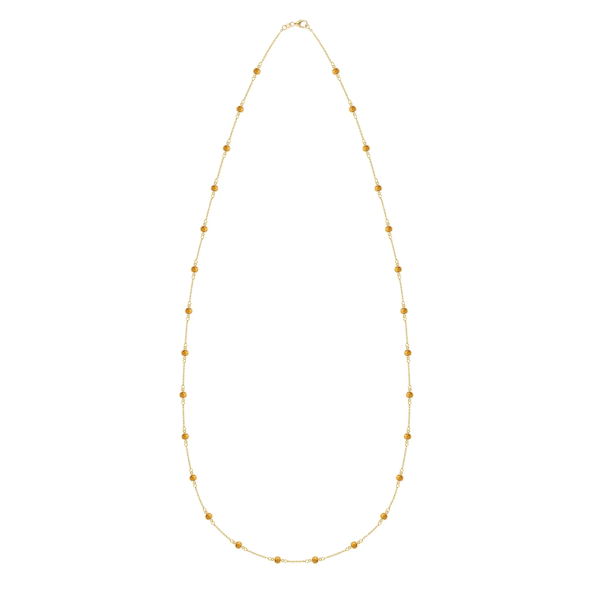 Bayberry Citrine Long Necklace in 14k Gold (November) sold by Haverhill product image thumbnail 4
