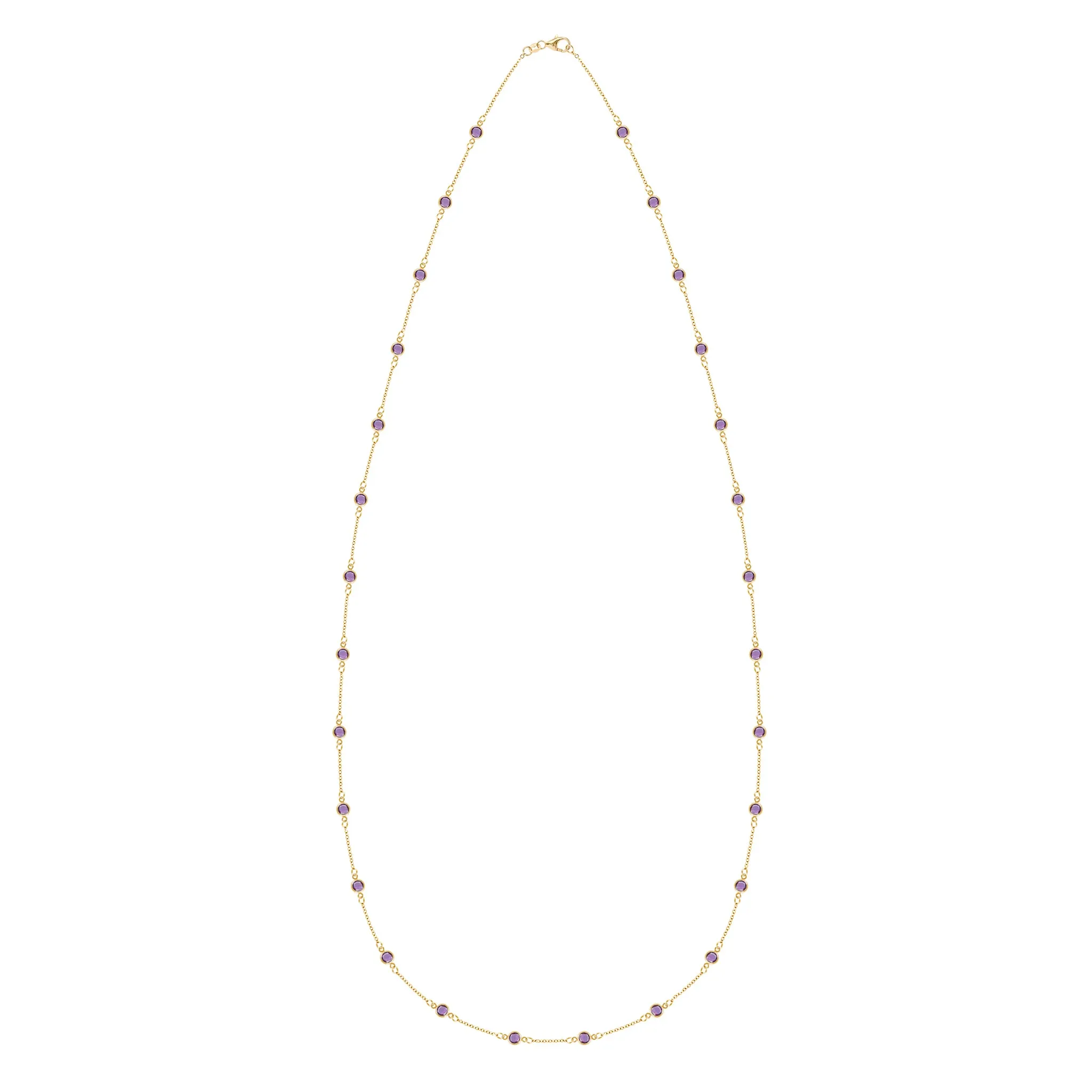 Bayberry Amethyst Long Necklace in 14k Gold (February) sold by Haverhill product image thumbnail 4