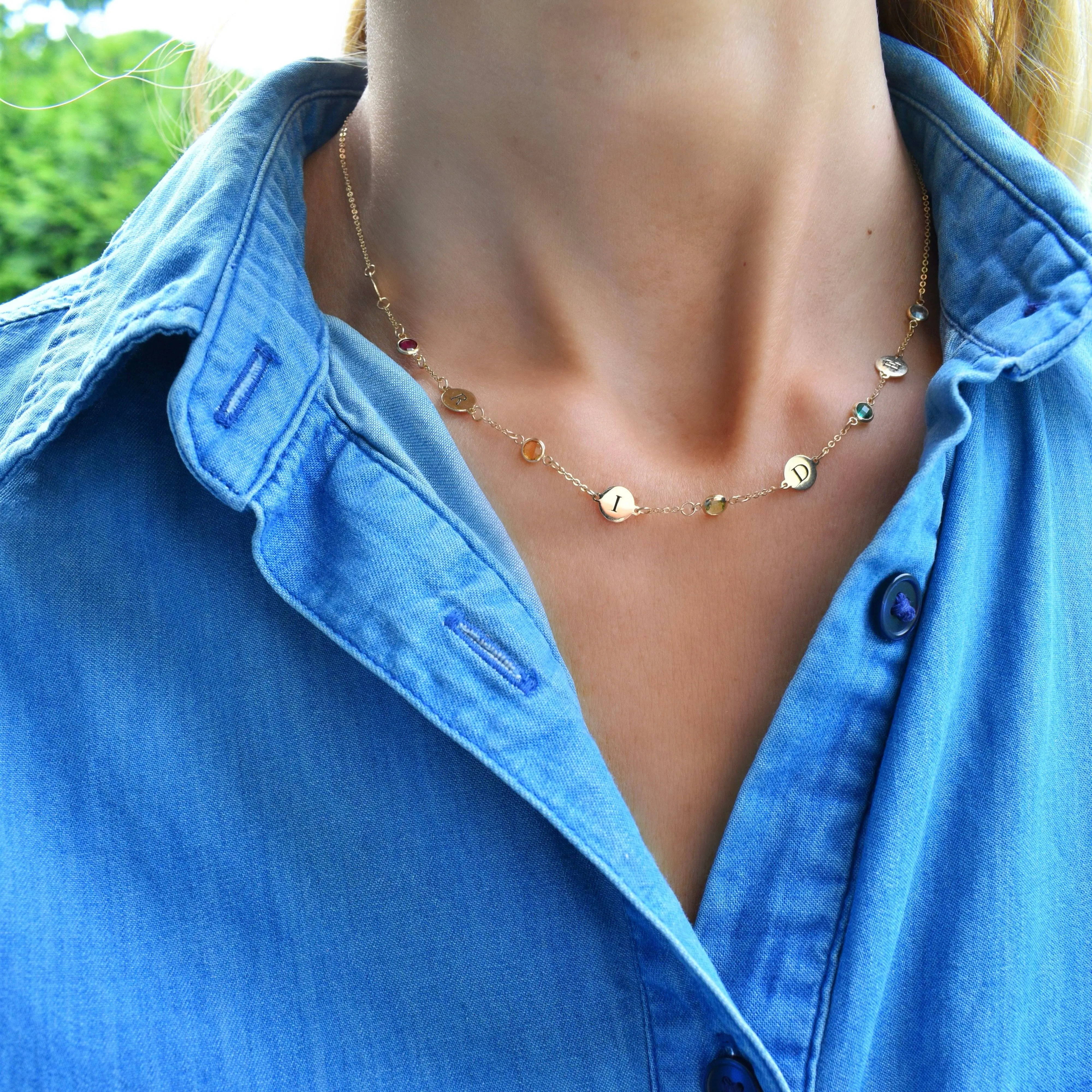 Rainbow Pride Necklace in 14k Gold sold by Haverhill product image thumbnail 2