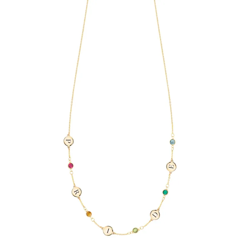 Rainbow Pride Necklace in 14k Gold sold by Haverhill
