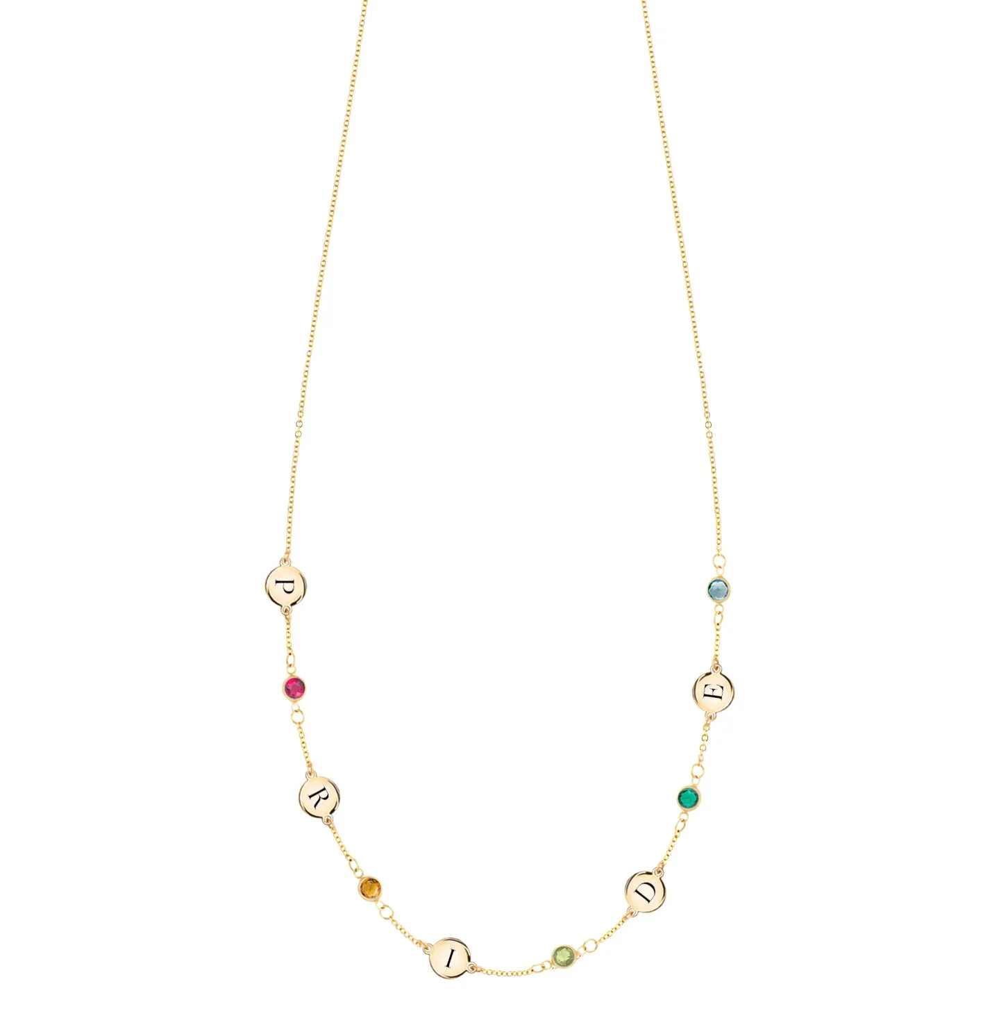 Rainbow Pride Necklace in 14k Gold sold by Haverhill
