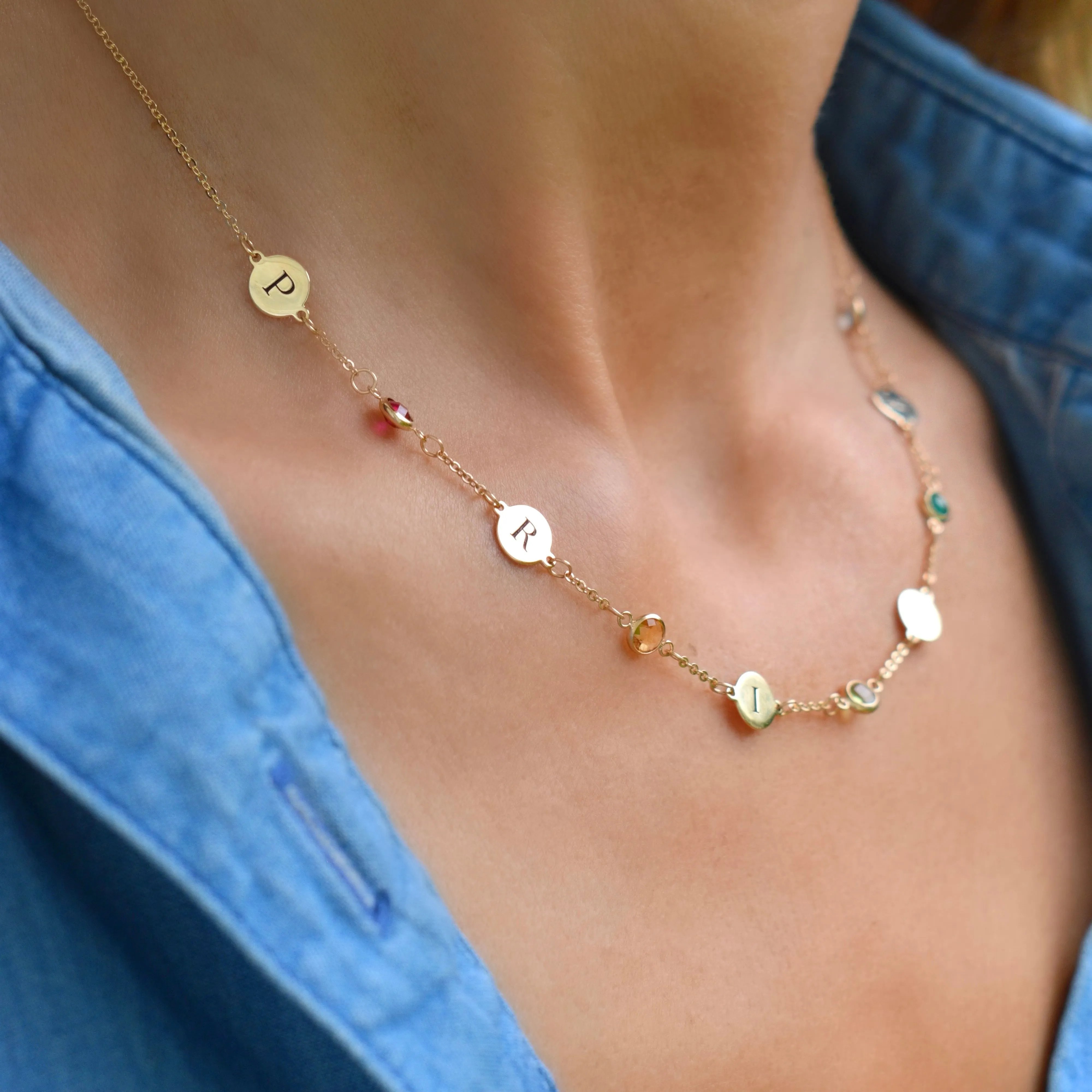 Rainbow Pride Necklace in 14k Gold sold by Haverhill product image thumbnail 3