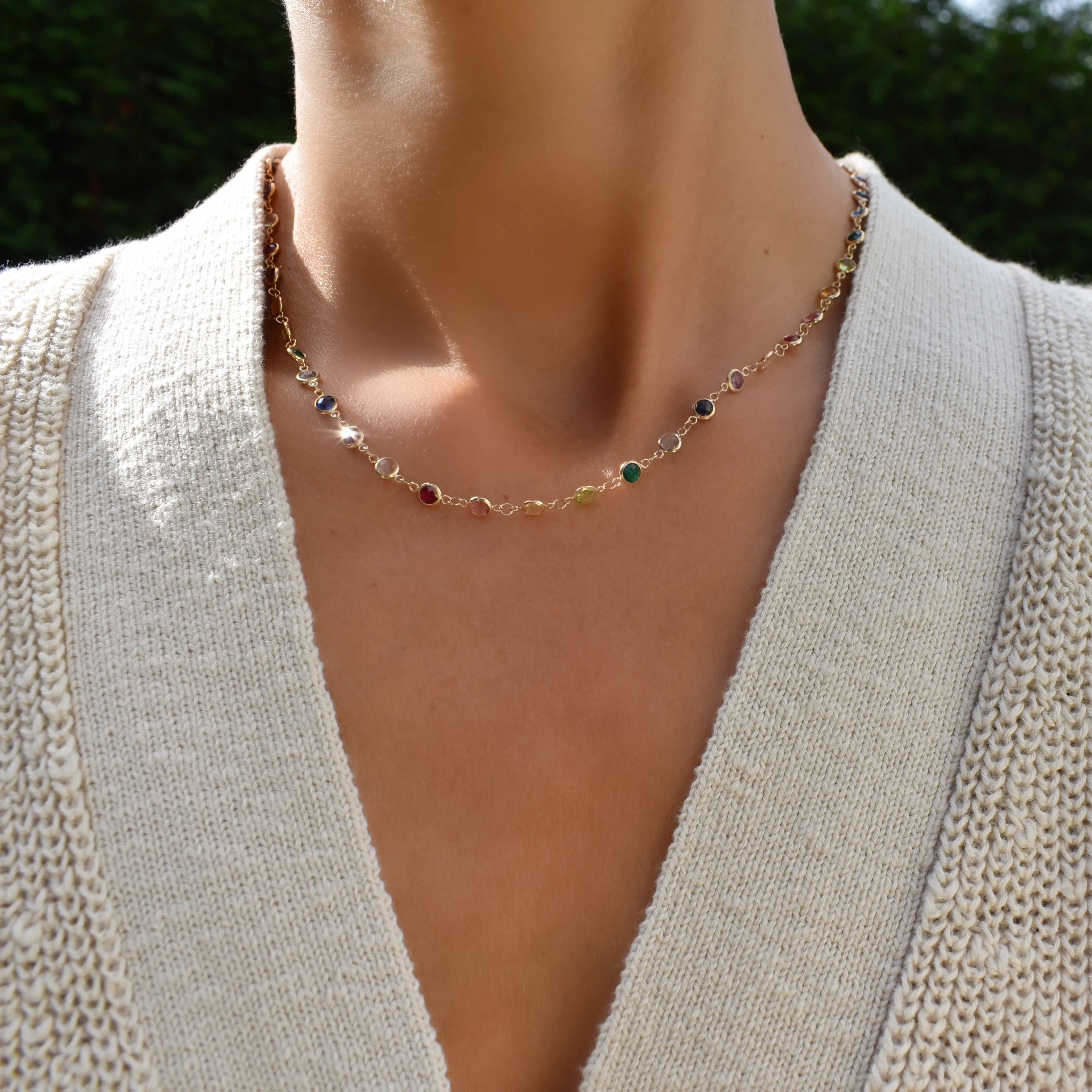 Rainbow Newport Necklace in 14k Gold sold by Haverhill product image thumbnail 2