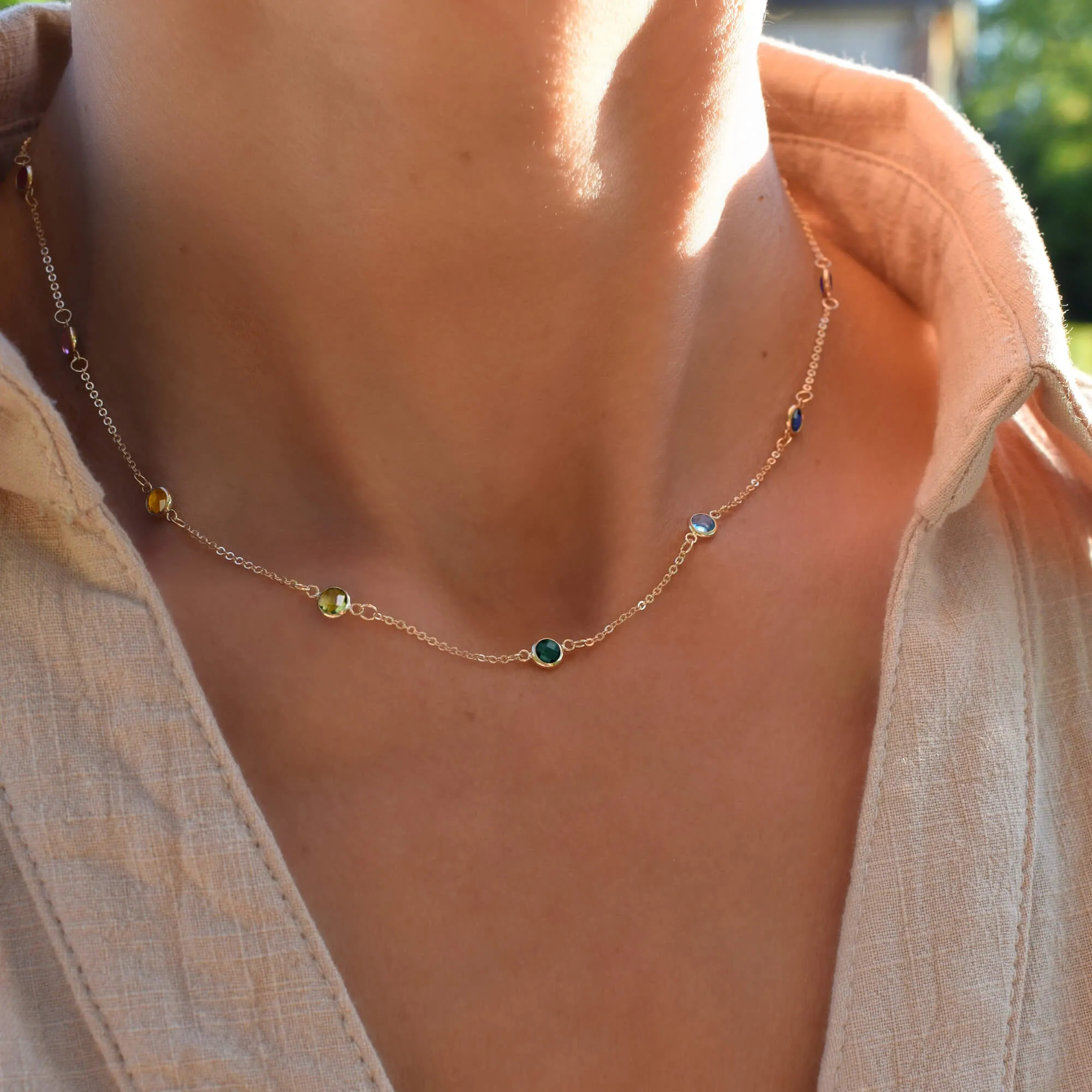 Rainbow Bayberry Necklace in 14k Gold sold by Haverhill product image thumbnail 3