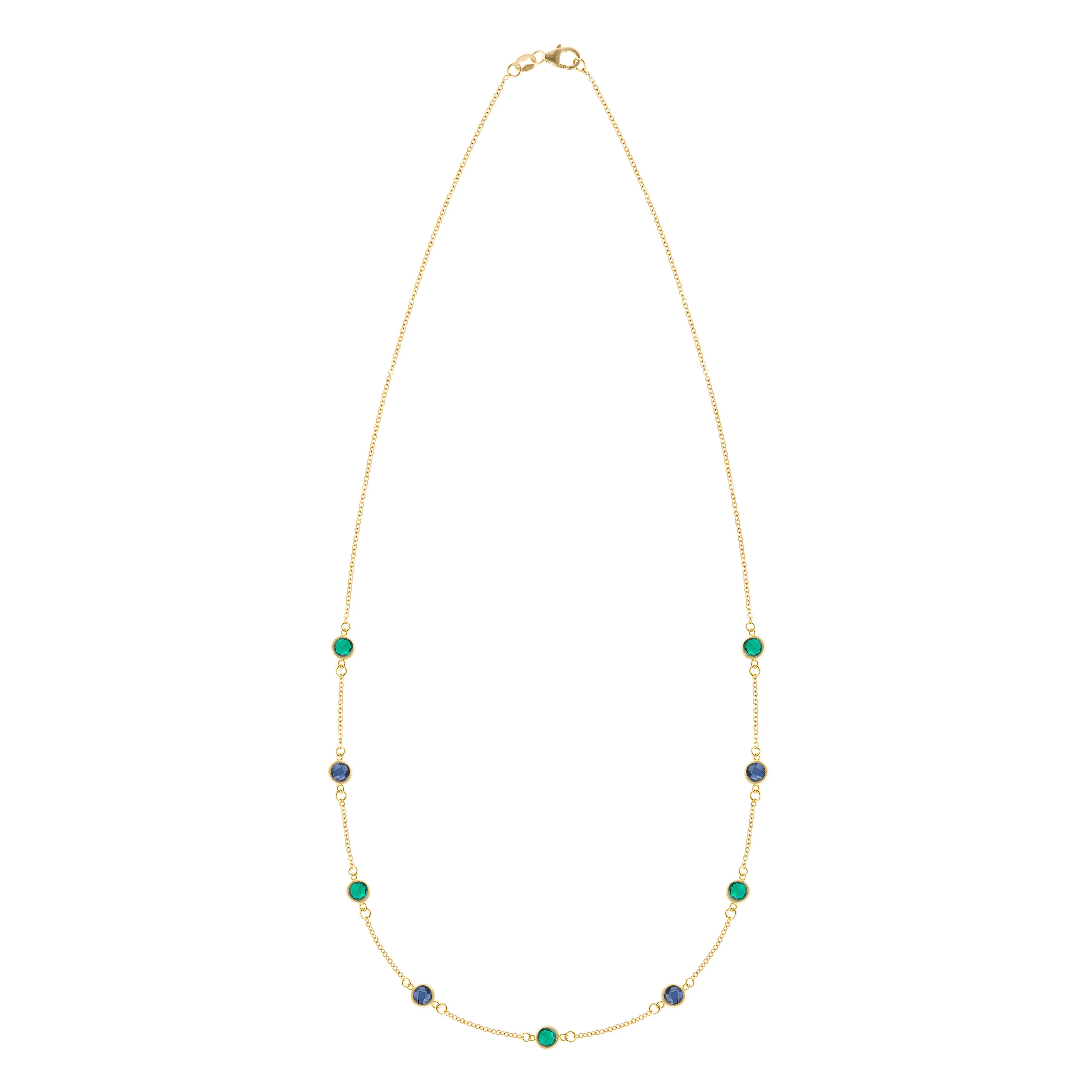 Terra 9 Stone Necklace in 14k Gold sold by Haverhill product image thumbnail 4