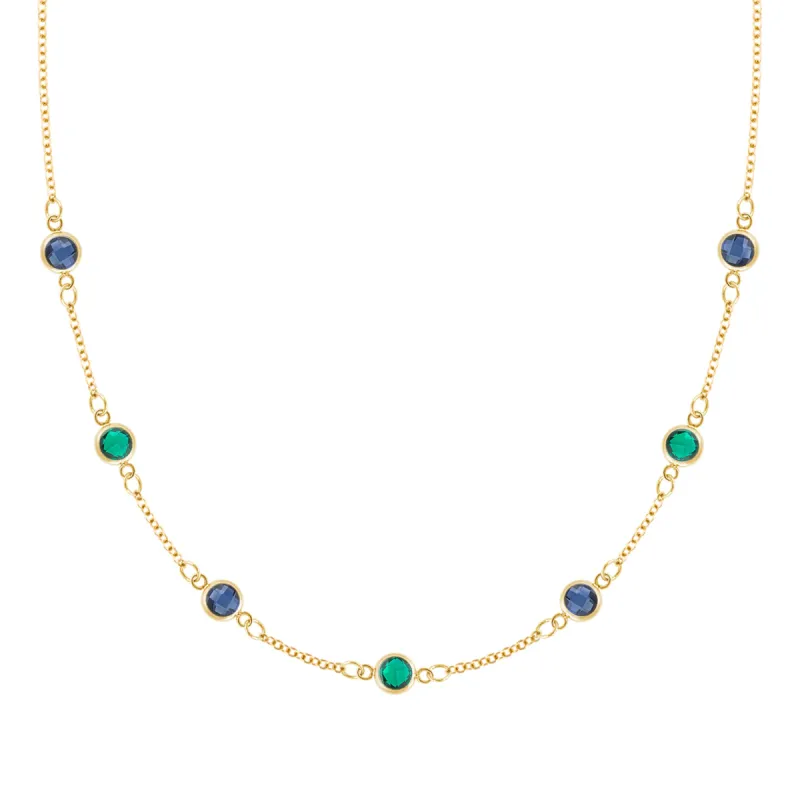 Terra 7 Stone Necklace in 14k Gold sold by Haverhill