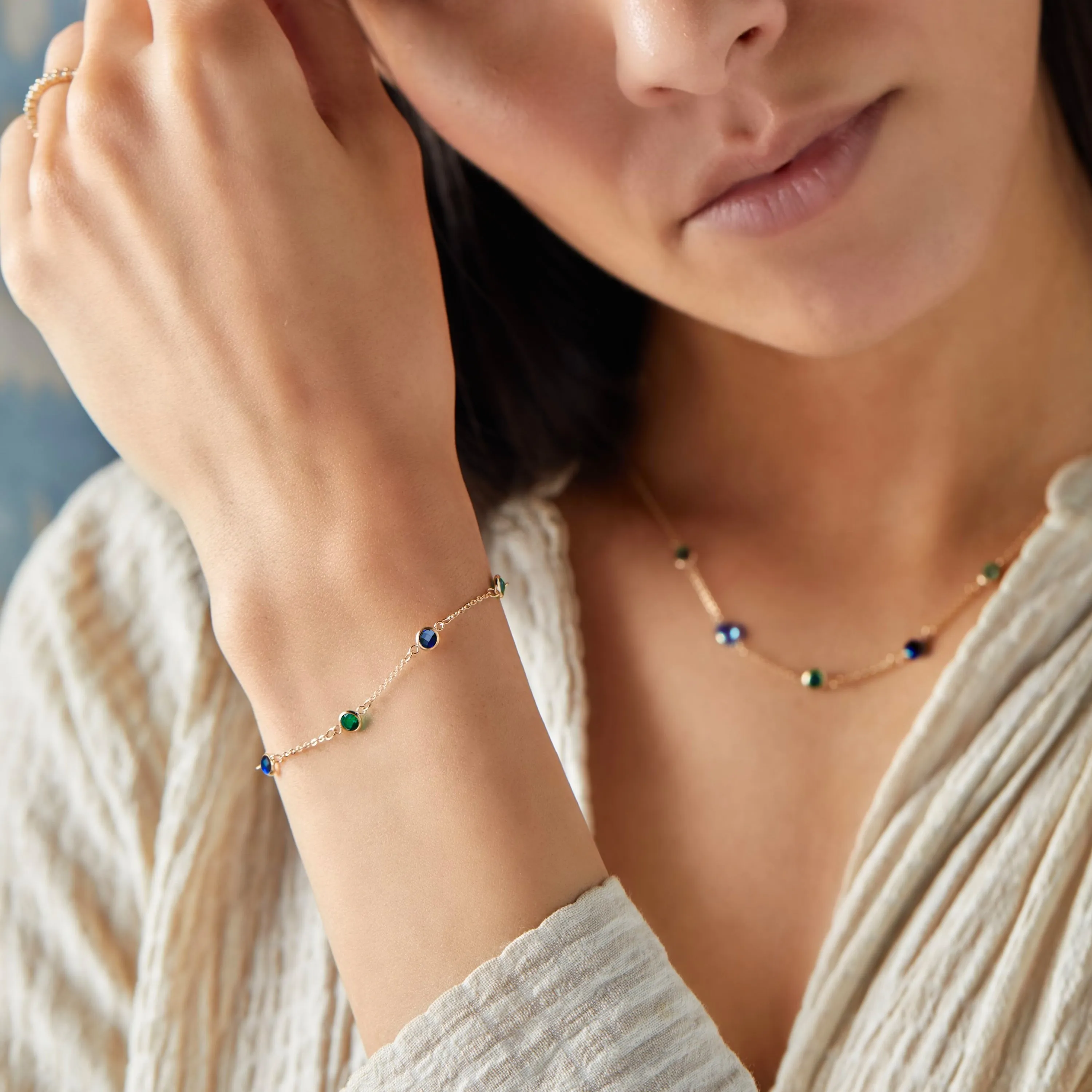 Terra 7 Stone Bracelet in 14k Gold sold by Haverhill product image thumbnail 2