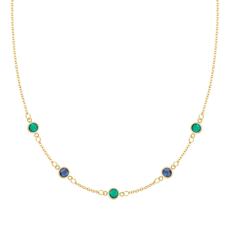Terra 5 Stone Necklace in 14k Gold sold by Haverhill