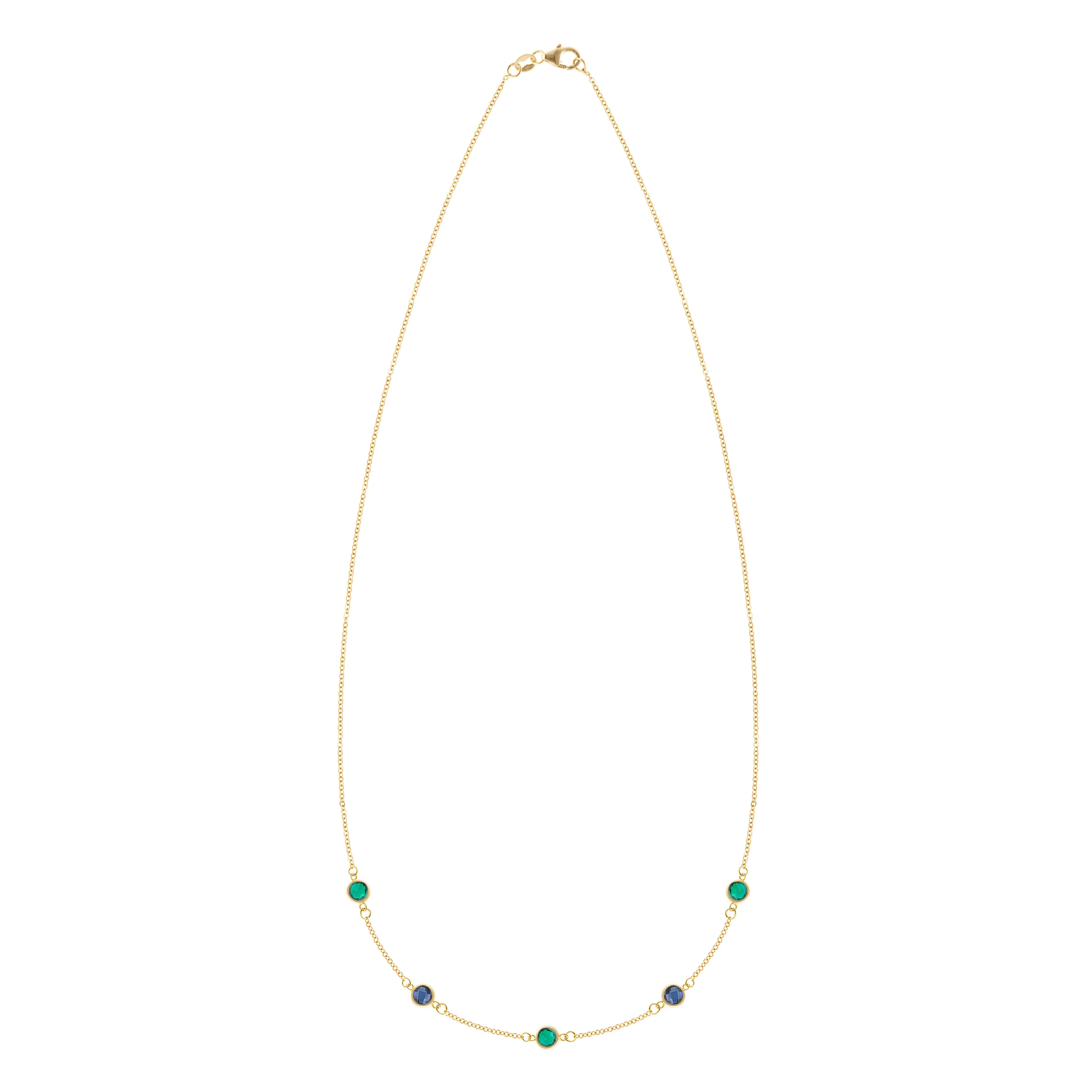 Terra 5 Stone Necklace in 14k Gold sold by Haverhill product image thumbnail 4