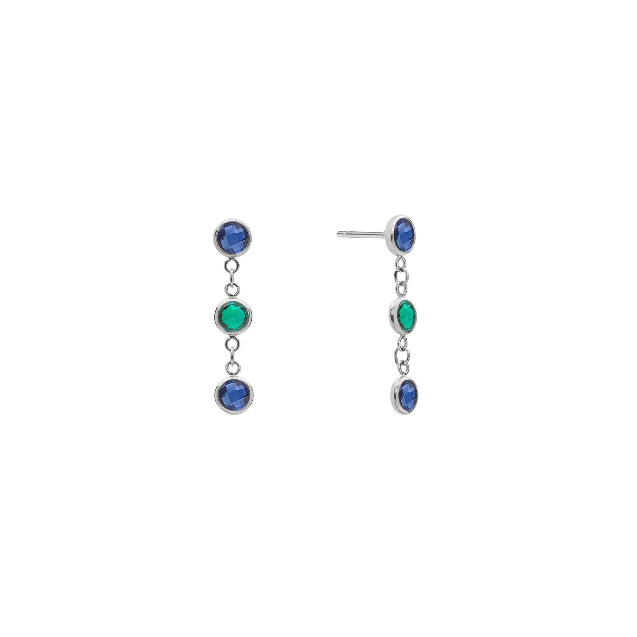 Terra 3 Stone Earrings in 14k Gold sold by Haverhill product image thumbnail 4