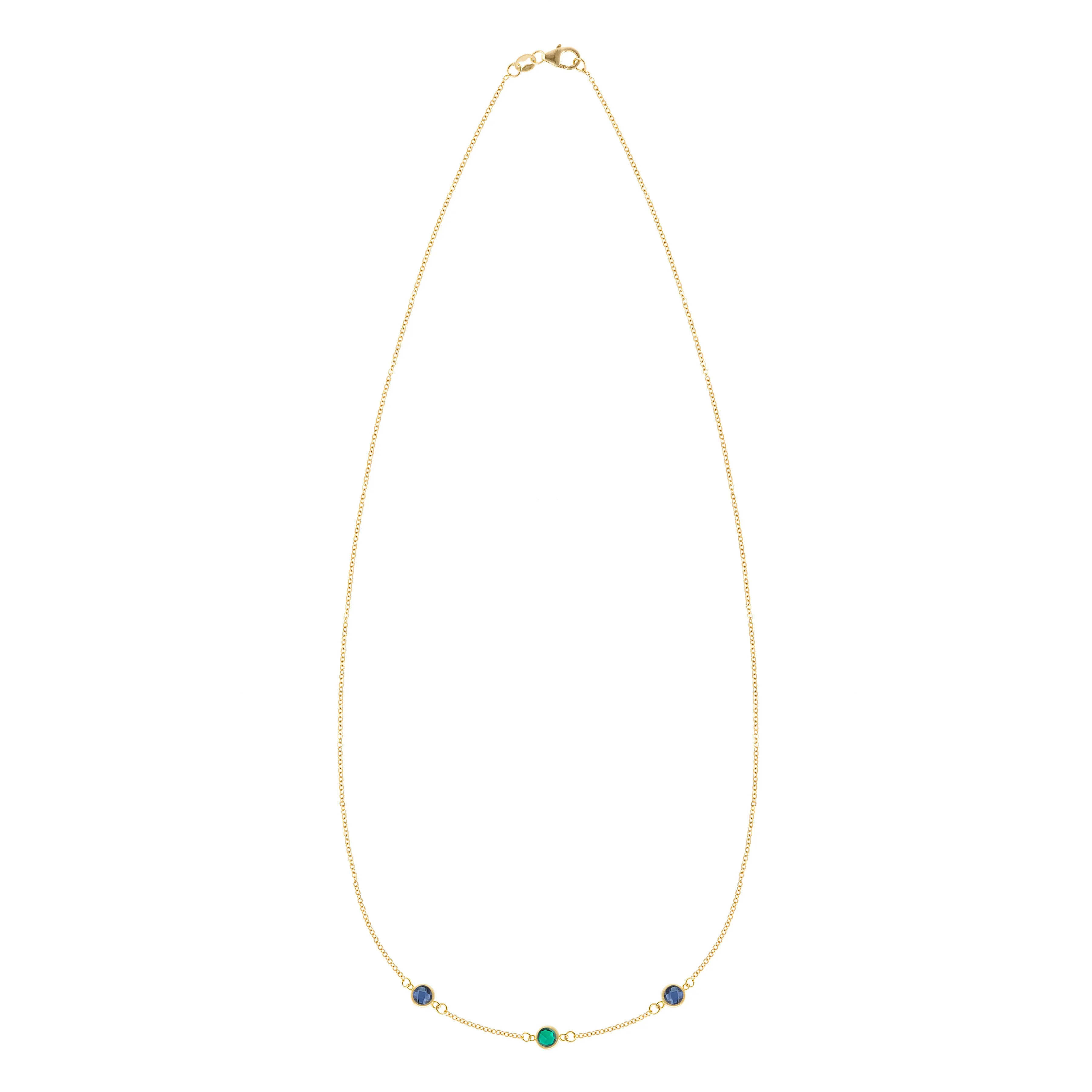 Terra 3 Stone Necklace in 14k Gold sold by Haverhill product image thumbnail 4