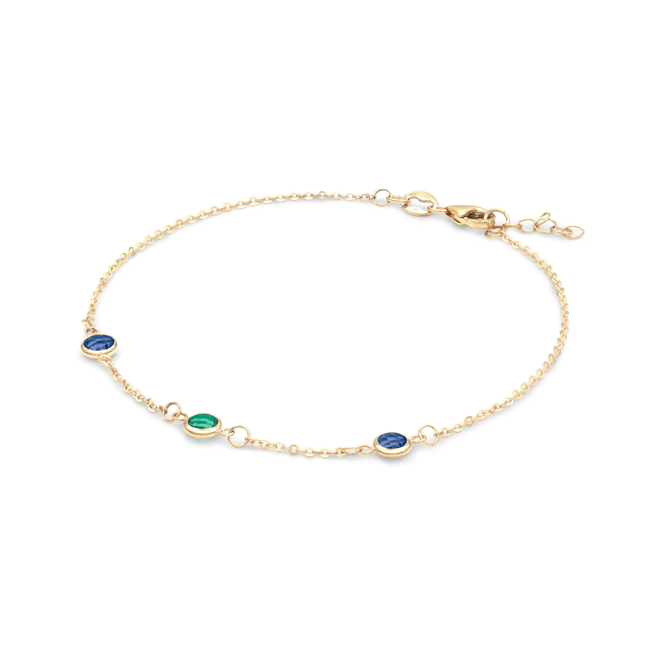 Terra 3 Stone Bracelet in 14k Gold sold by Haverhill product image thumbnail 4
