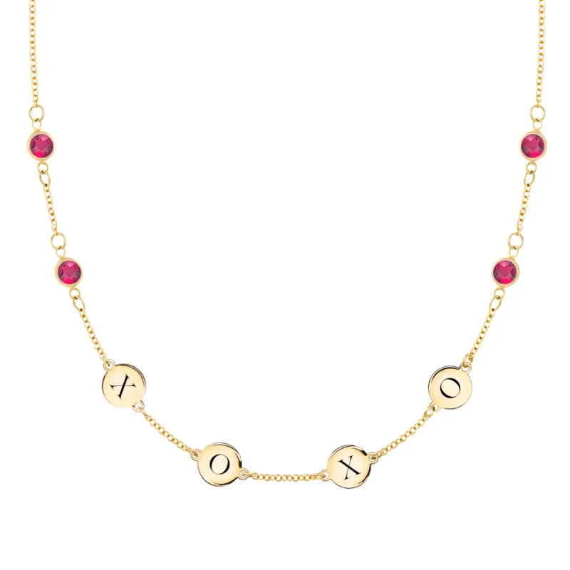 XOXO Ruby Necklace in 14k Gold sold by Haverhill