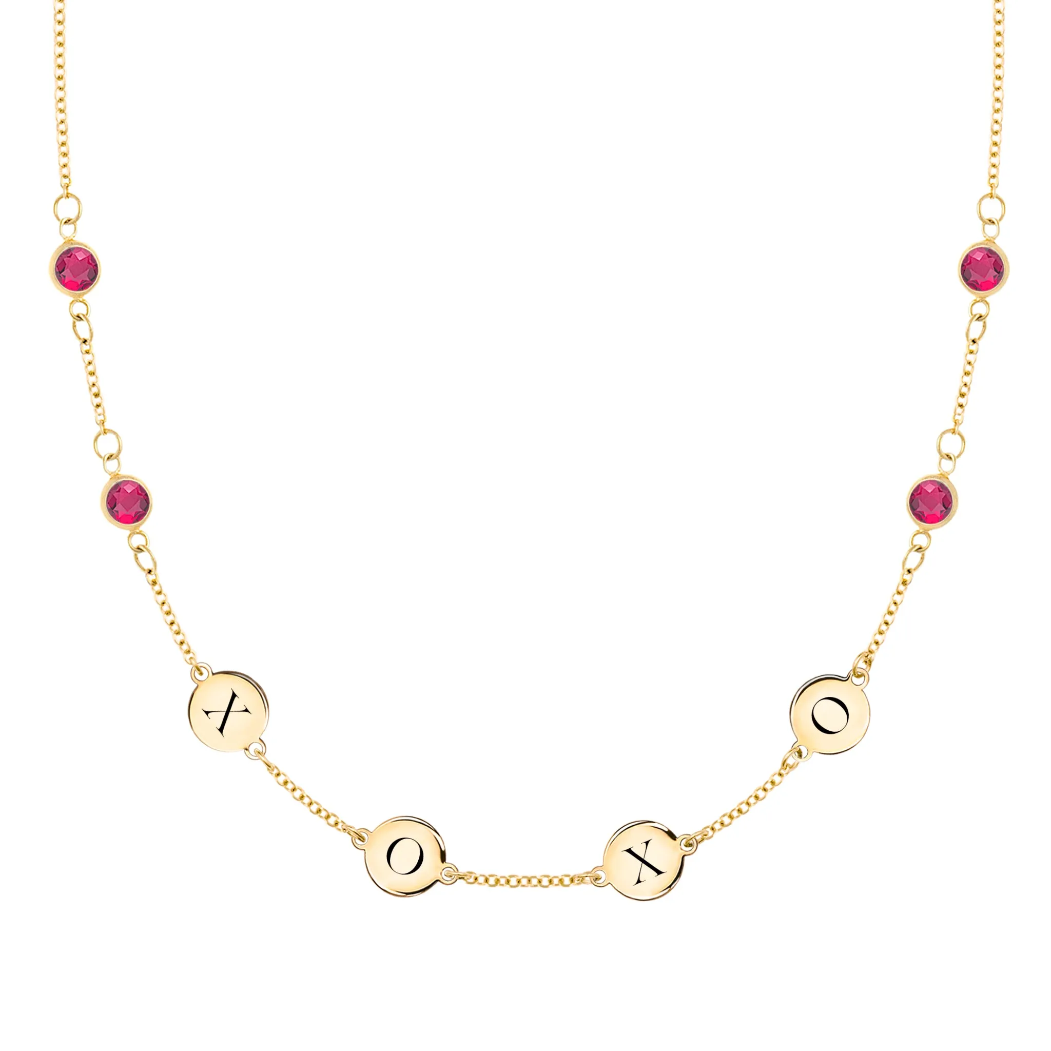 XOXO Ruby Necklace in 14k Gold sold by Haverhill