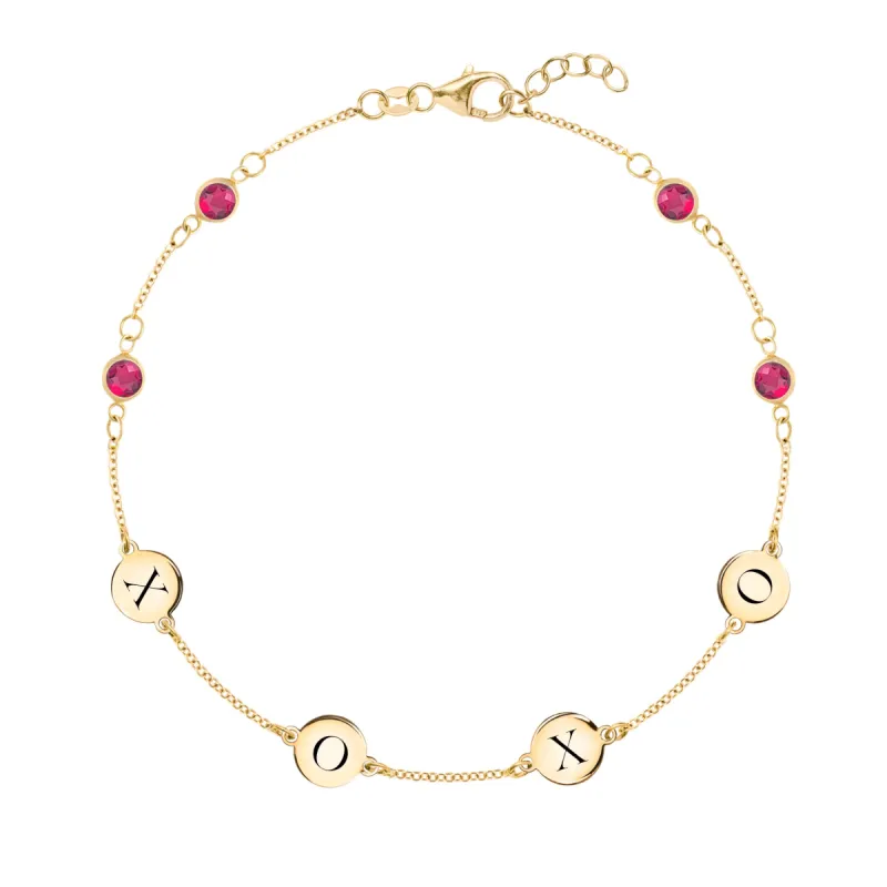 XOXO Ruby Bracelet in 14k Gold sold by Haverhill