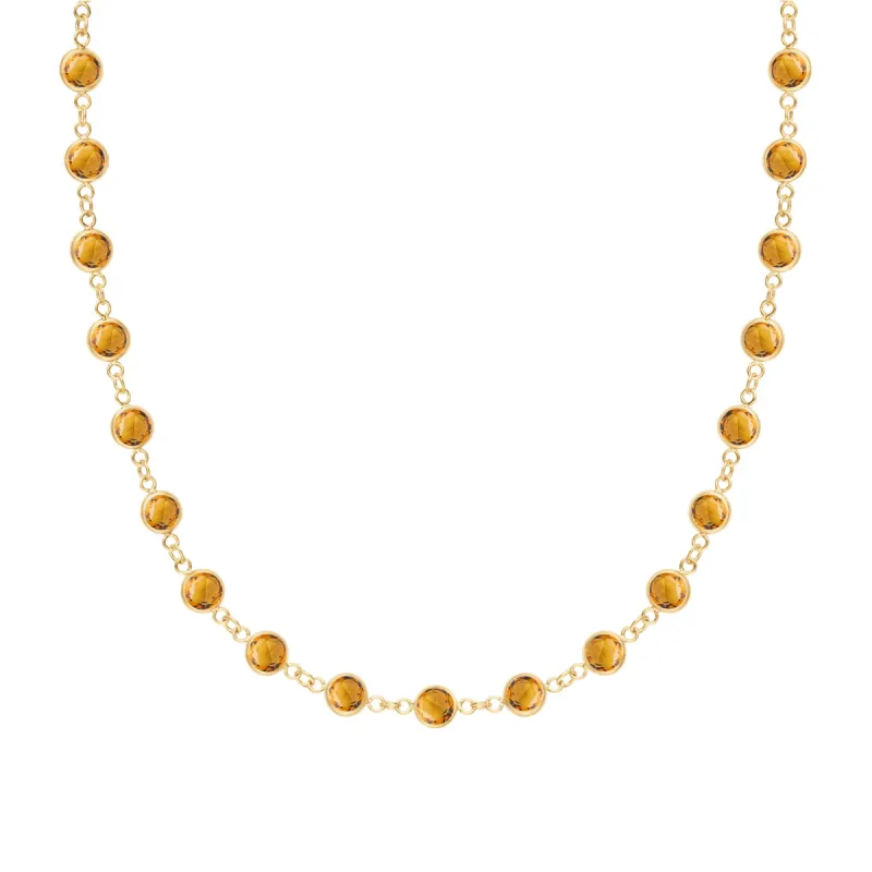Newport Citrine Necklace in 14k Gold (November) sold by Haverhill