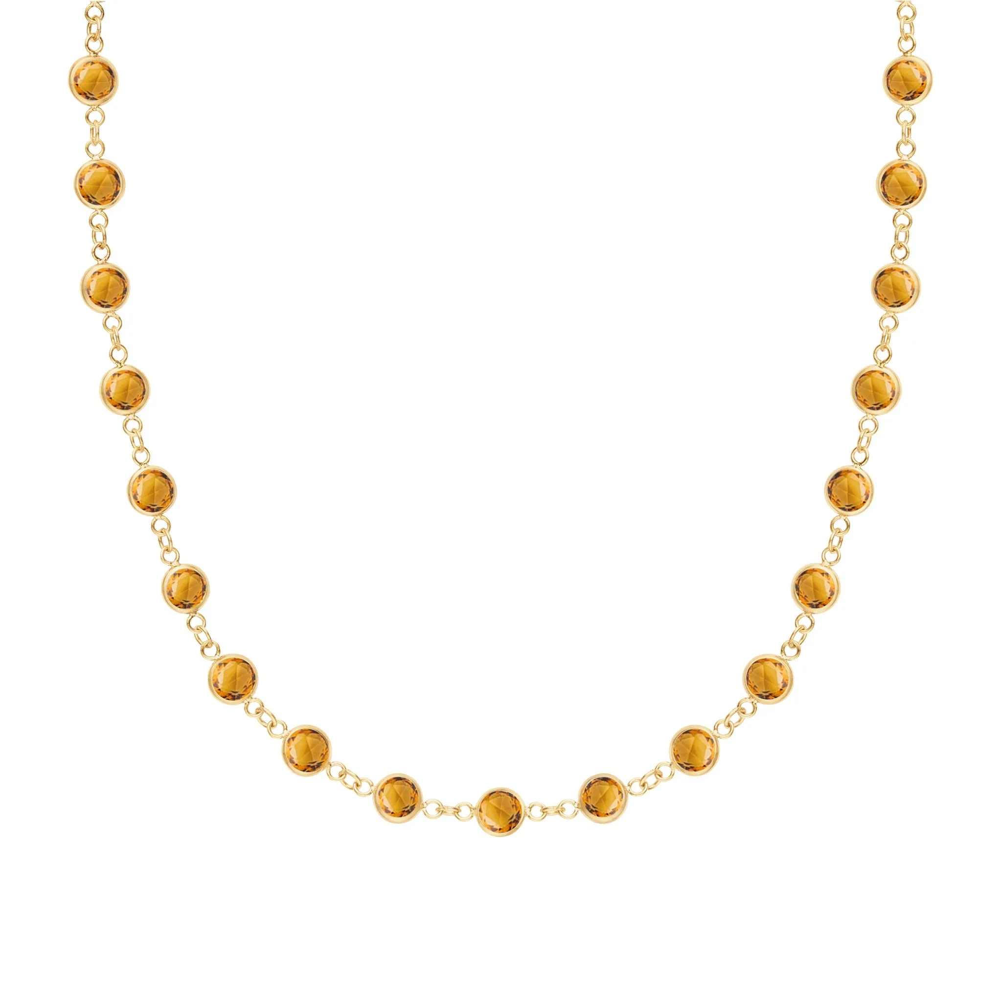 Newport Citrine Necklace in 14k Gold (November) sold by Haverhill