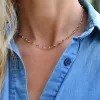 Newport Pink Sapphire Necklace in 14k Gold (October) sold by Haverhill