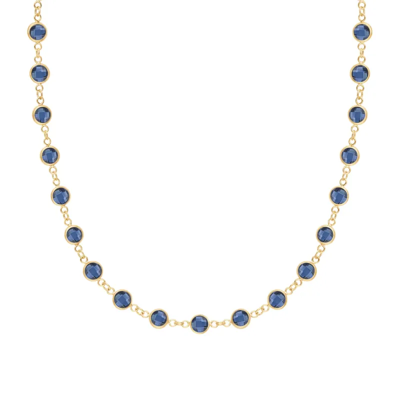 Newport Sapphire Necklace in 14k Gold (September) sold by Haverhill