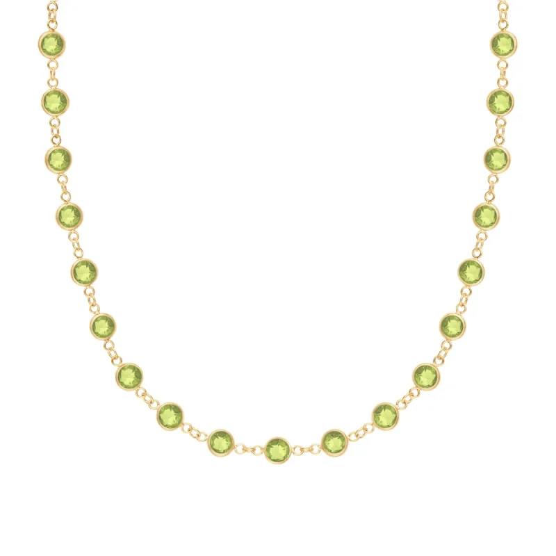 Newport Peridot Necklace in 14k Gold (August) sold by Haverhill
