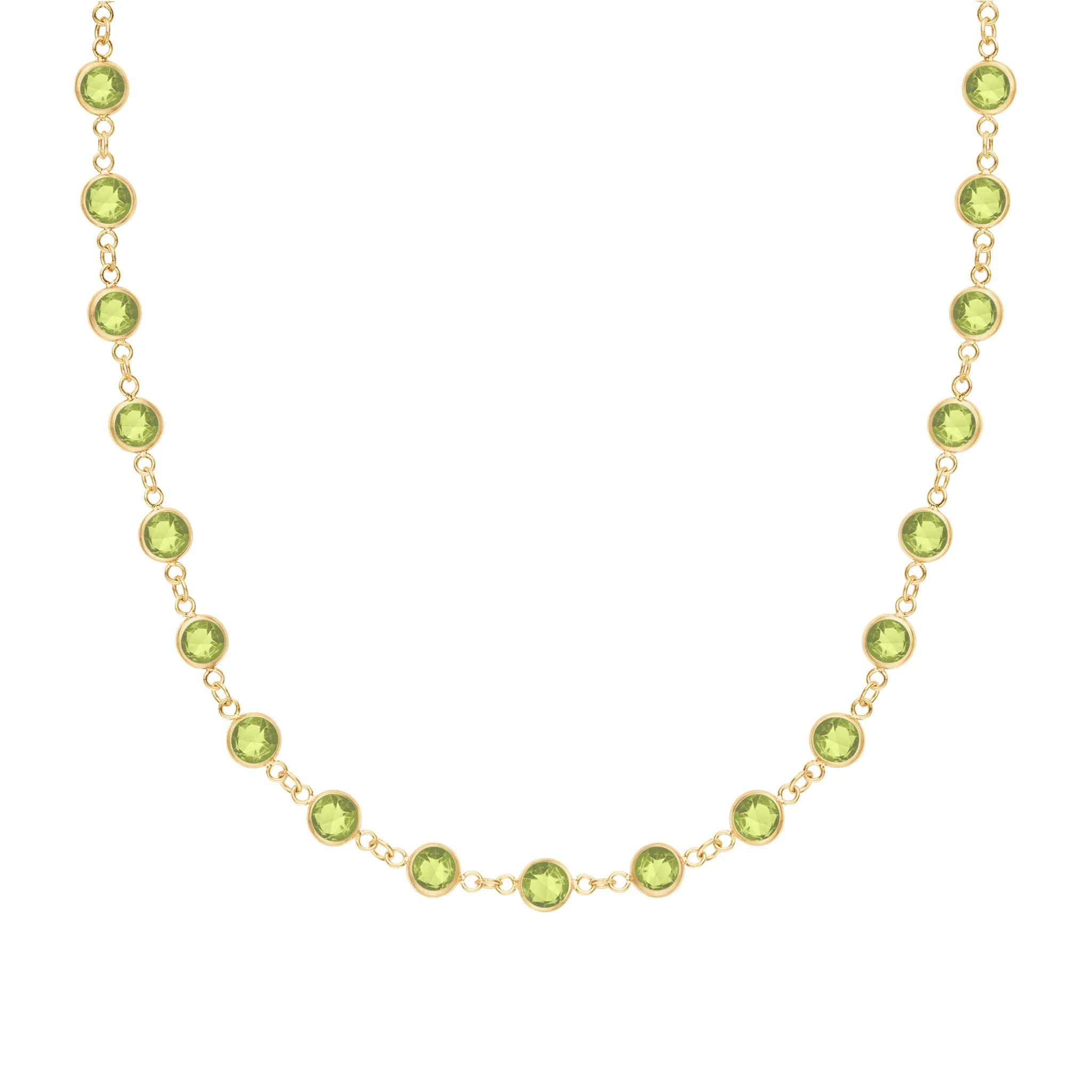 Newport Peridot Necklace in 14k Gold (August) sold by Haverhill