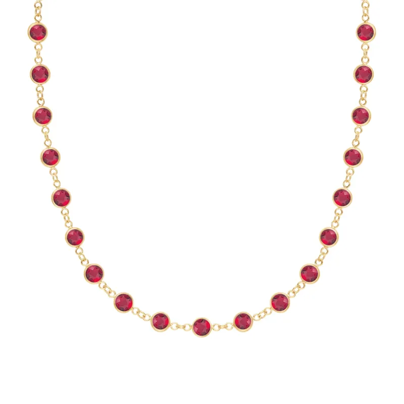 Newport Ruby Necklace in 14k Gold (July) sold by Haverhill