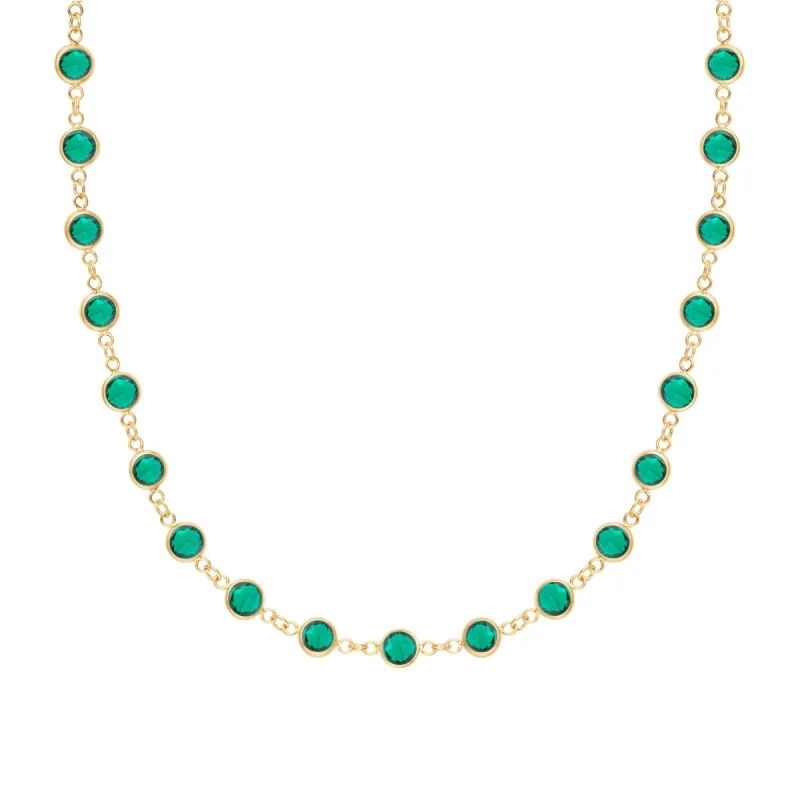 Newport Emerald Necklace in 14k Gold (May) sold by Haverhill