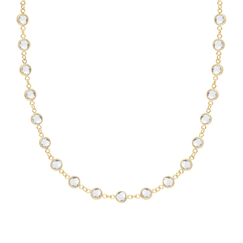 Newport White Topaz Necklace in 14k Gold (April) sold by Haverhill