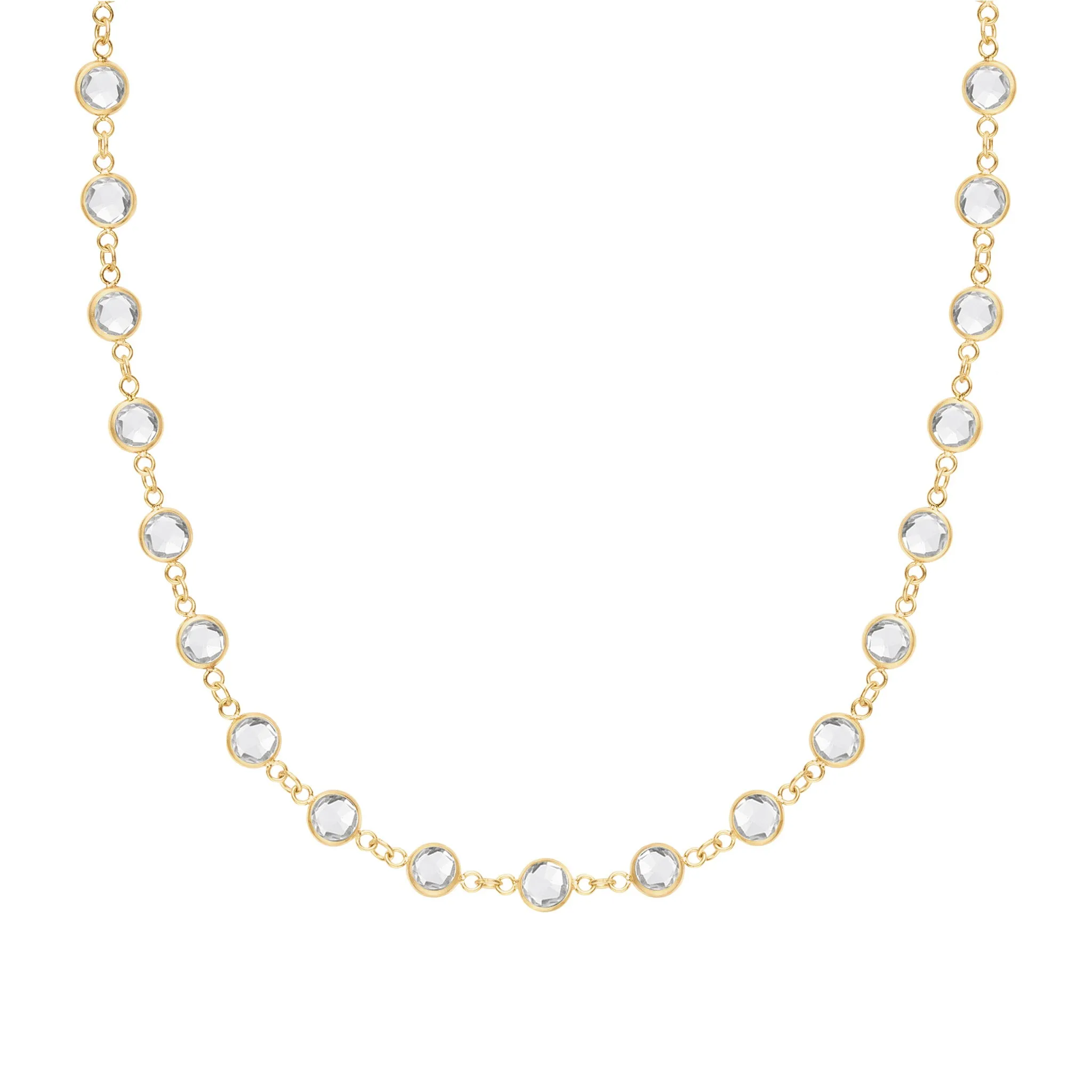 Newport White Topaz Necklace in 14k Gold (April) sold by Haverhill