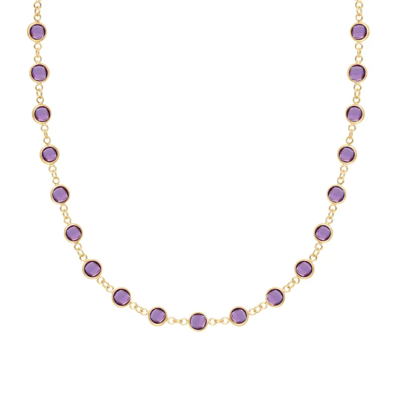 Newport Amethyst Necklace in 14k Gold (February) sold by Haverhill