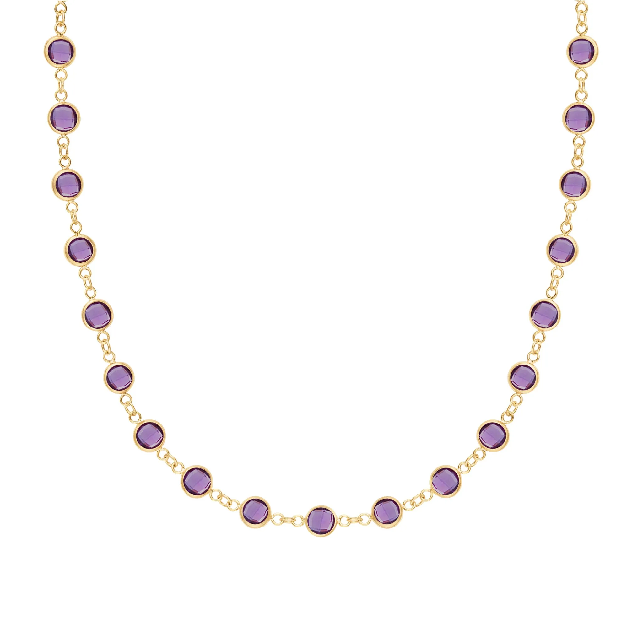 Newport Amethyst Necklace in 14k Gold (February) sold by Haverhill