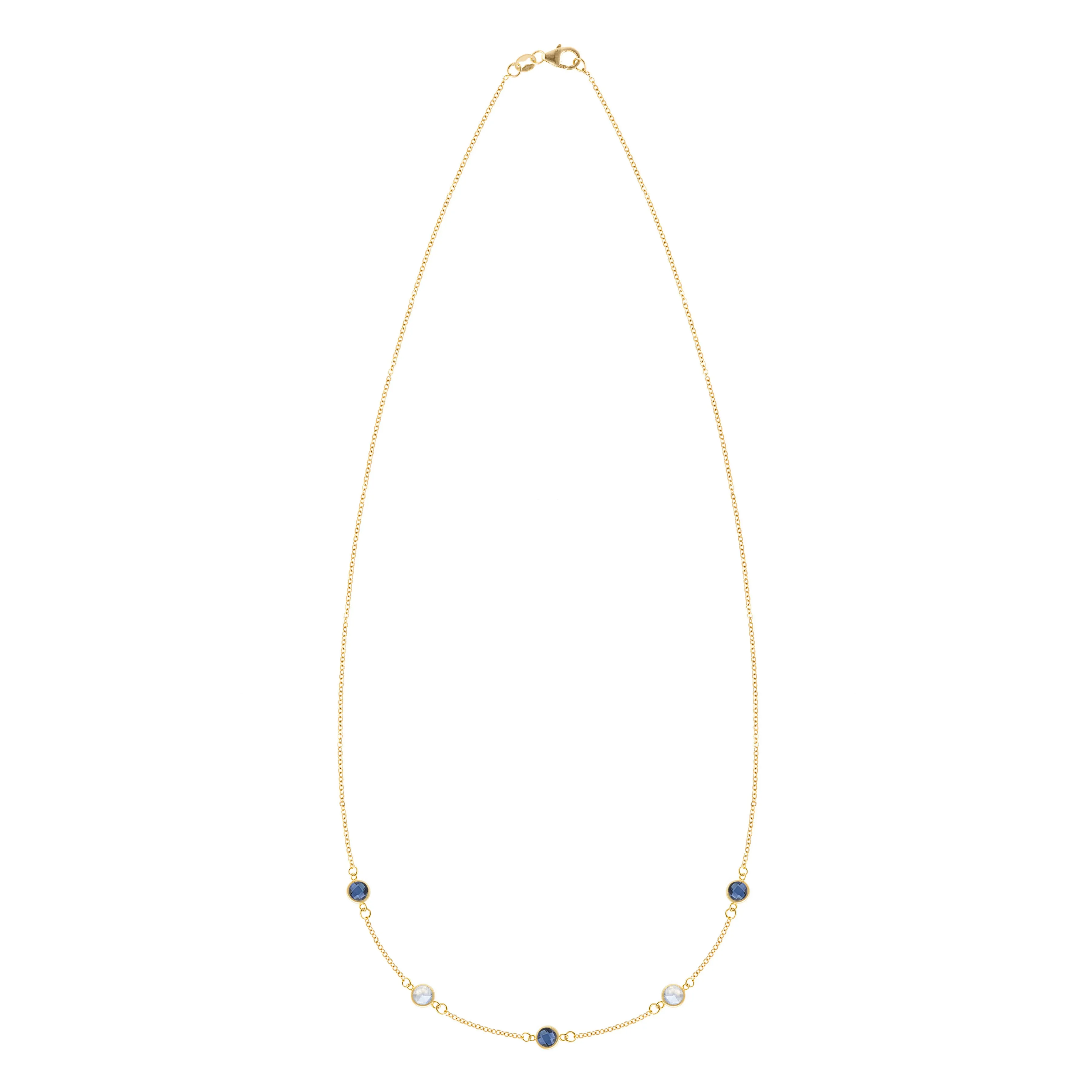 Wisdom 5 Stone Necklace in 14k Gold sold by Haverhill product image thumbnail 4