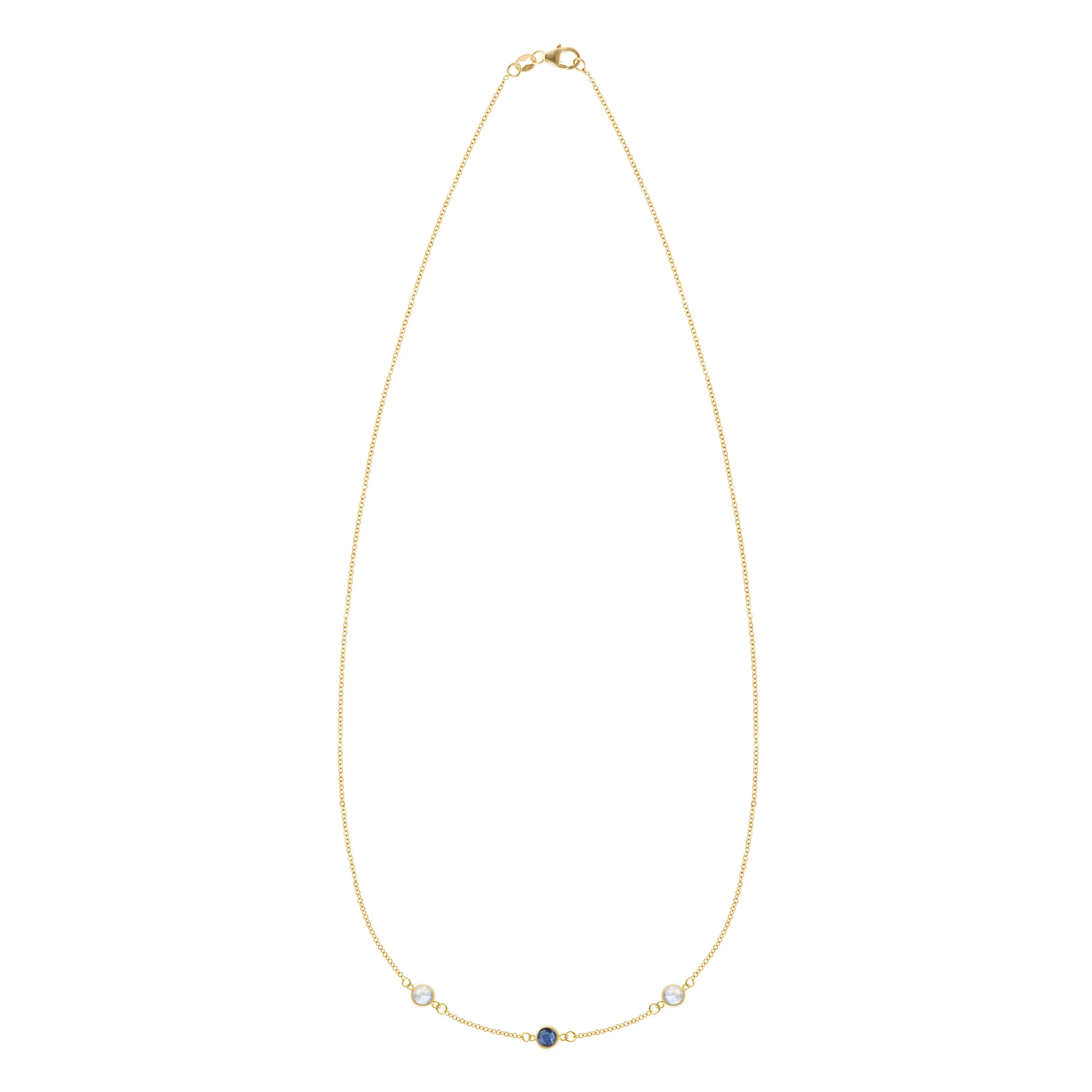 Wisdom 3 Stone Necklace in 14k Gold sold by Haverhill product image thumbnail 4