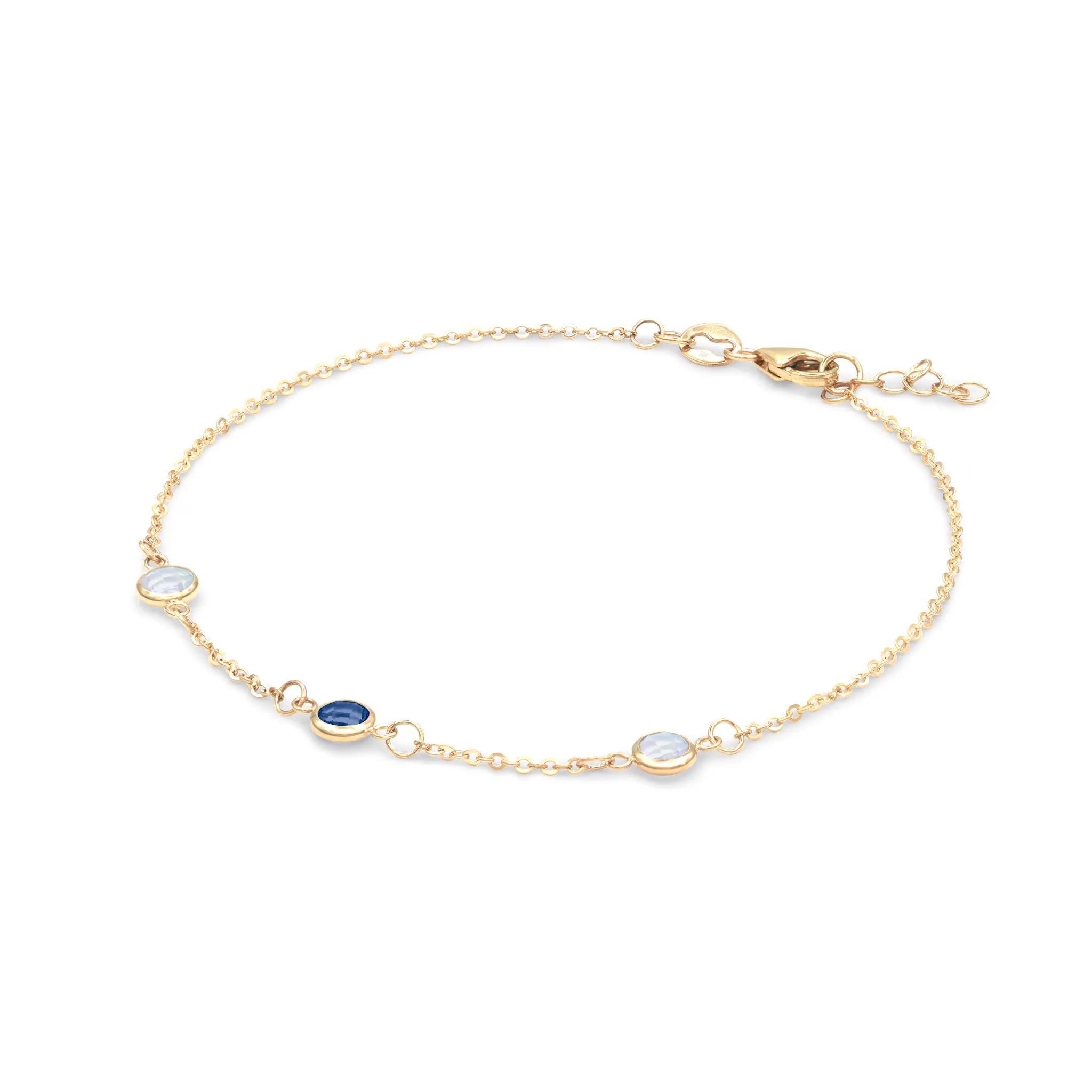 Wisdom 3 Stone Bracelet in 14k Gold sold by Haverhill product image thumbnail 4