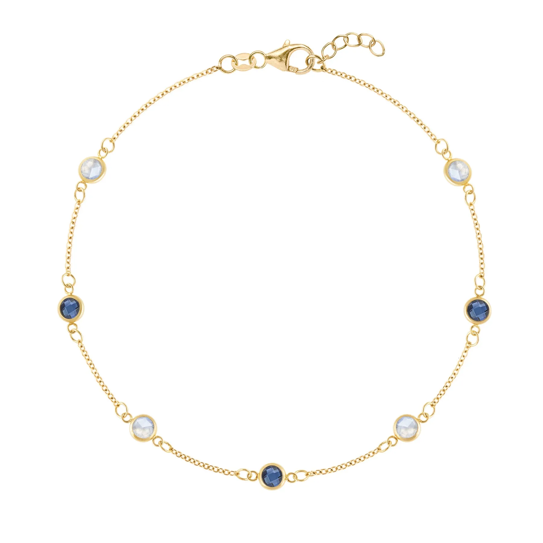 Wisdom 7 Stone Bracelet in 14k Gold sold by Haverhill