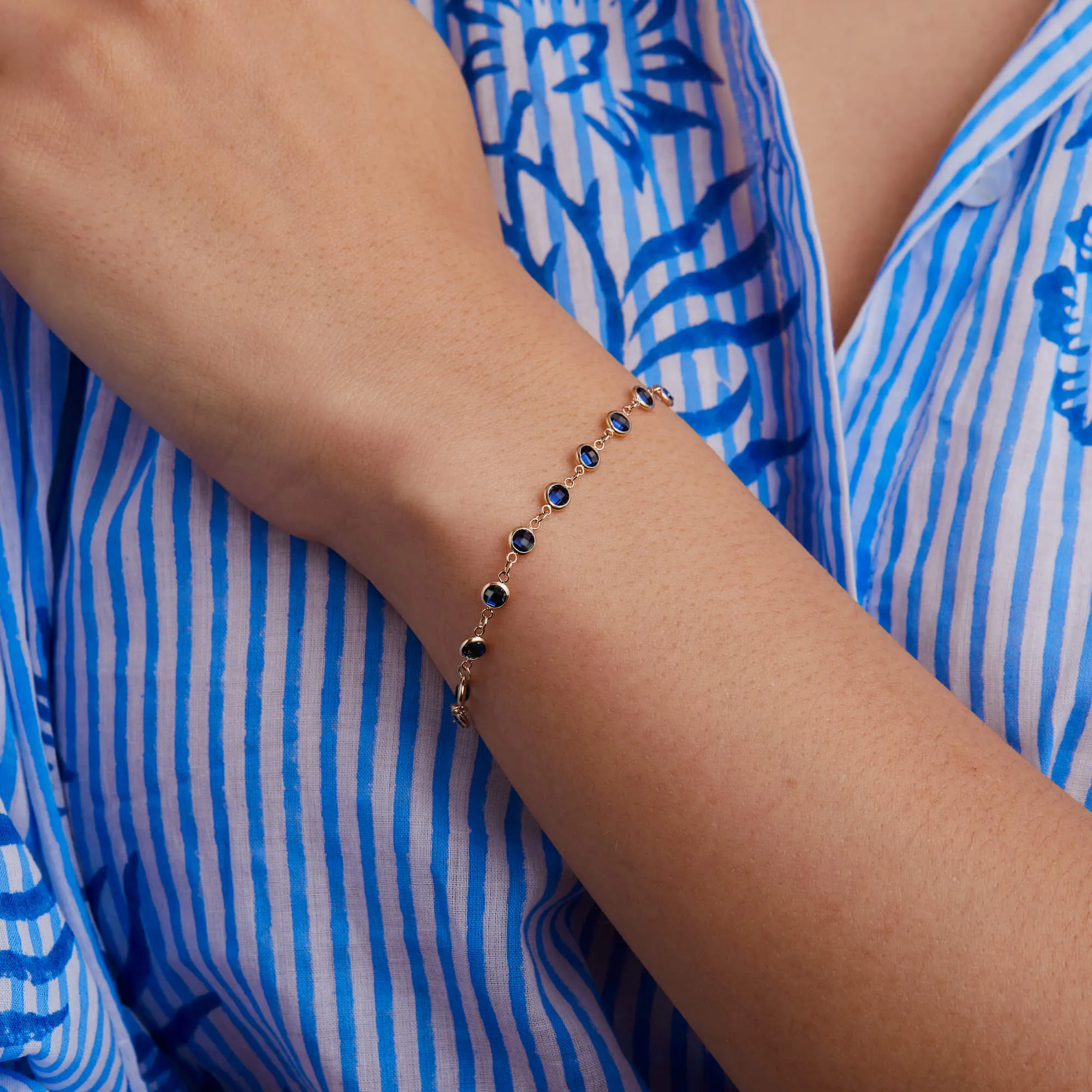 Newport Sapphire Bracelet in 14k Gold (September) sold by Haverhill product image thumbnail 2