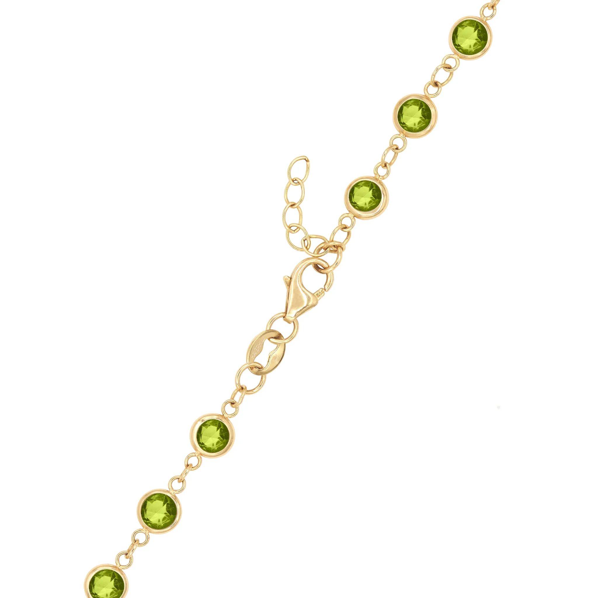 Newport Peridot Bracelet in 14k Gold (August) sold by Haverhill product image thumbnail 5