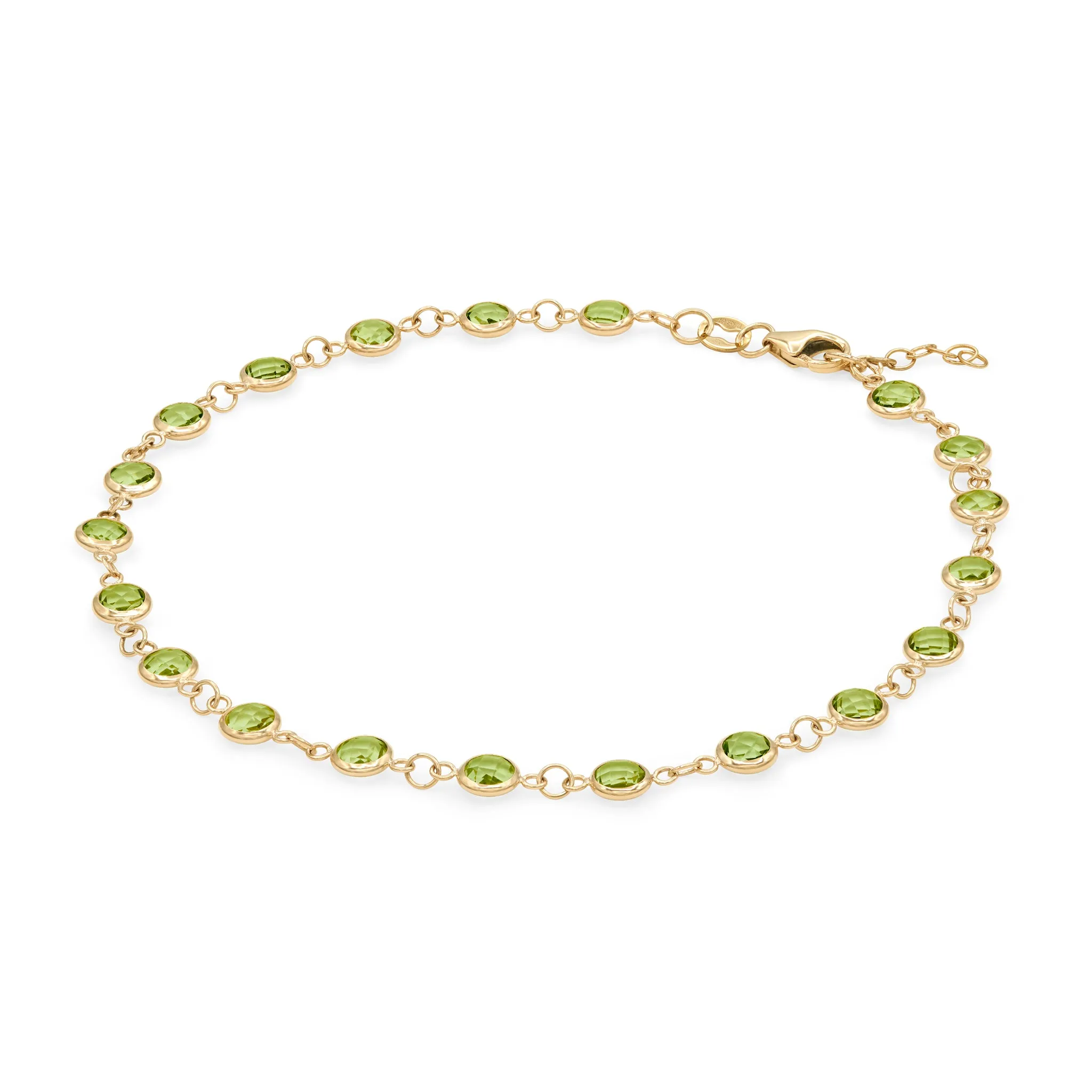 Newport Peridot Bracelet in 14k Gold (August) sold by Haverhill product image thumbnail 4
