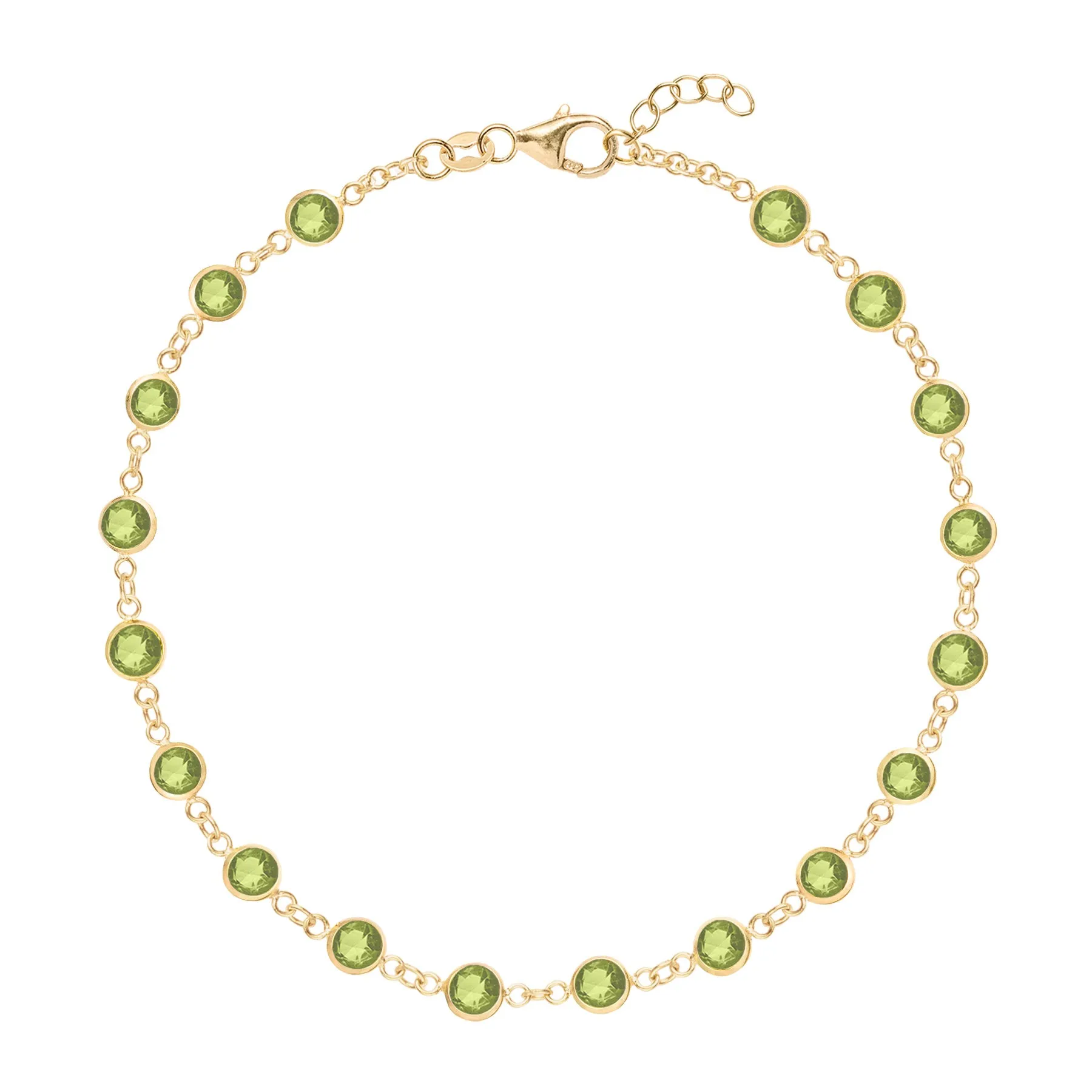 Newport Peridot Bracelet in 14k Gold (August) sold by Haverhill